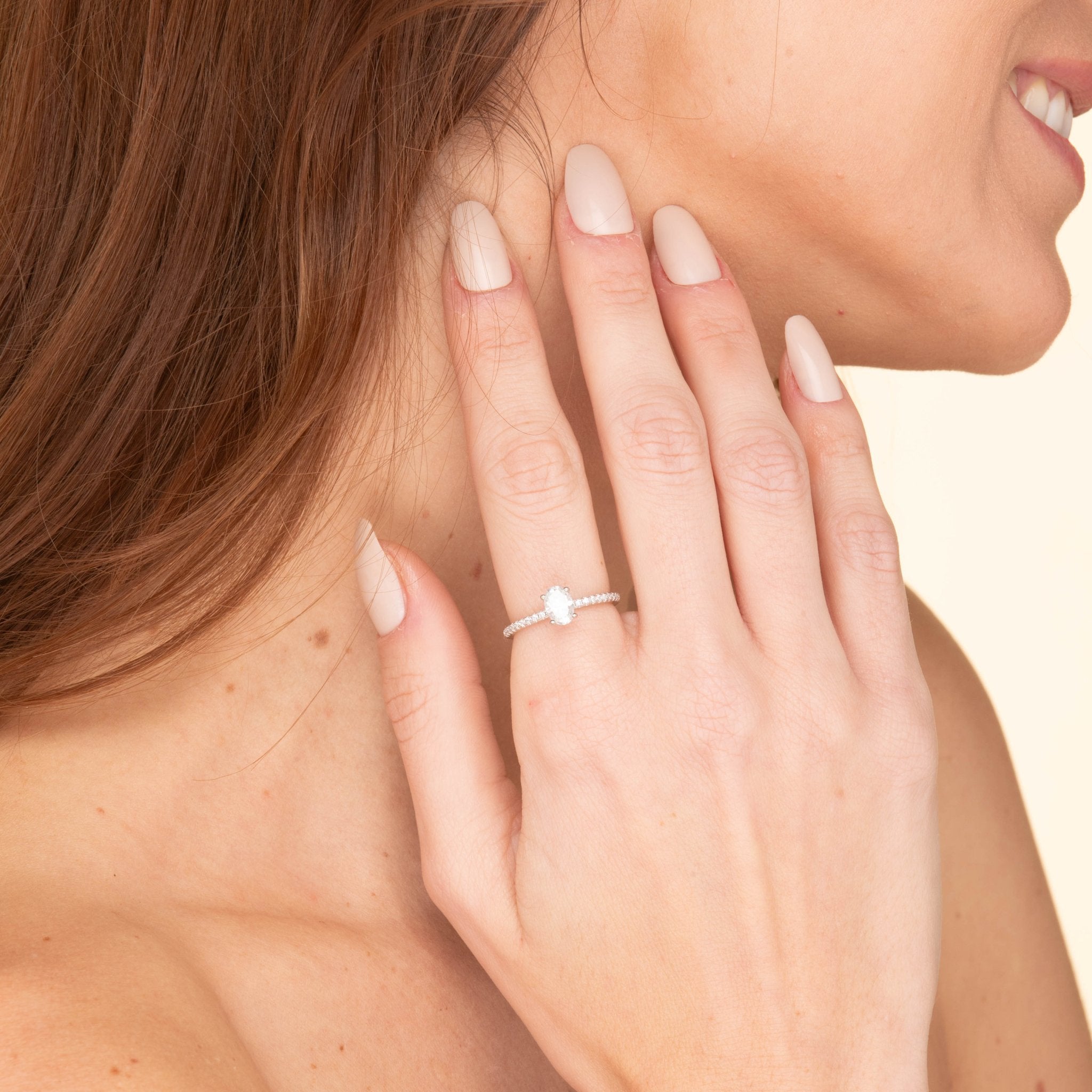 1 Carat The Angelina Moissanite Diamond Engagement Ring - Camile & Stone