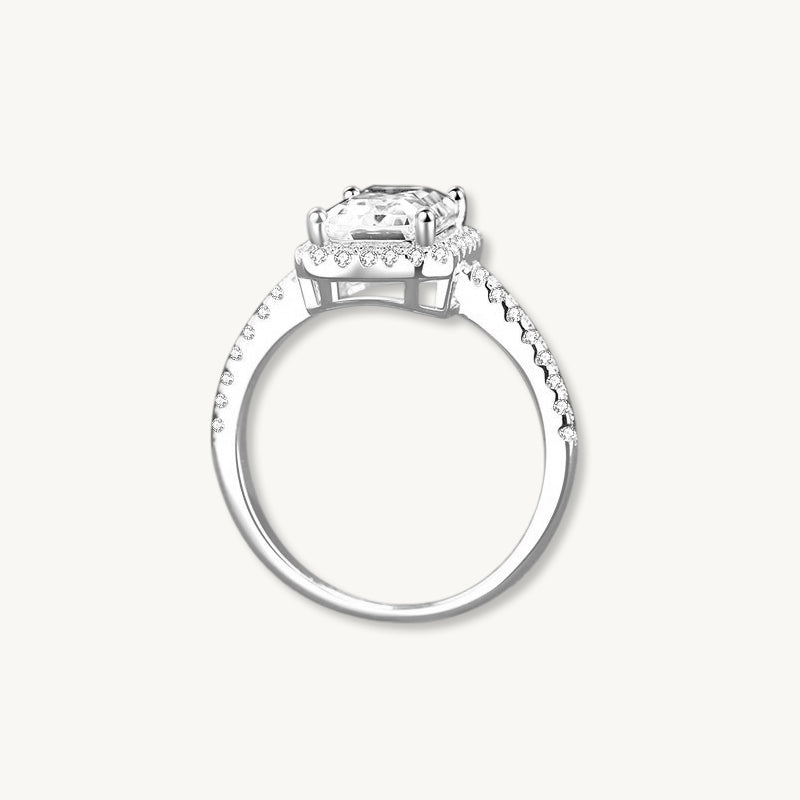 1ct The Juliet Emerald Moissanite Diamond Engagement Ring - Camile & Stone