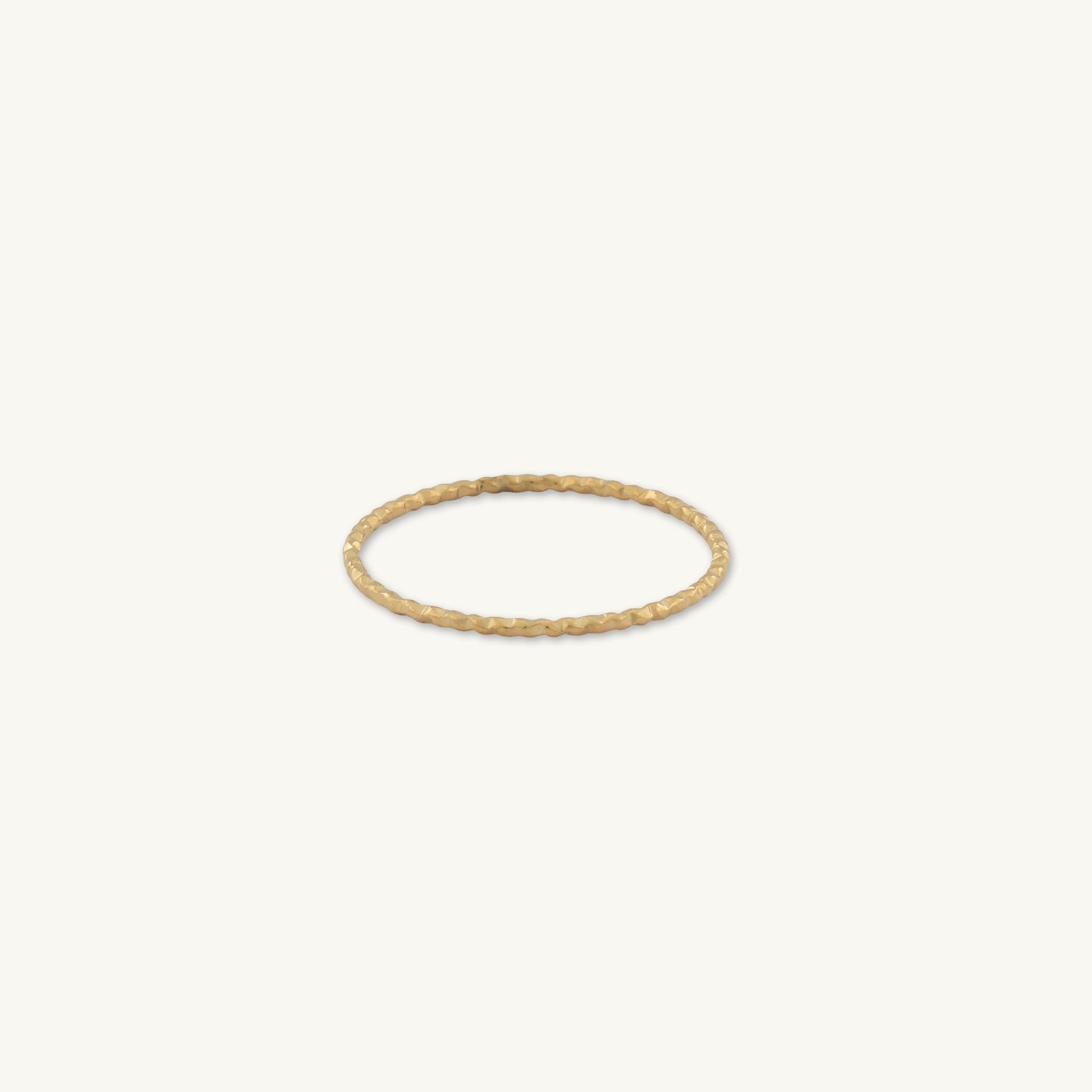 1mm Classic Hammered Stacker Ring - Camile & Stone