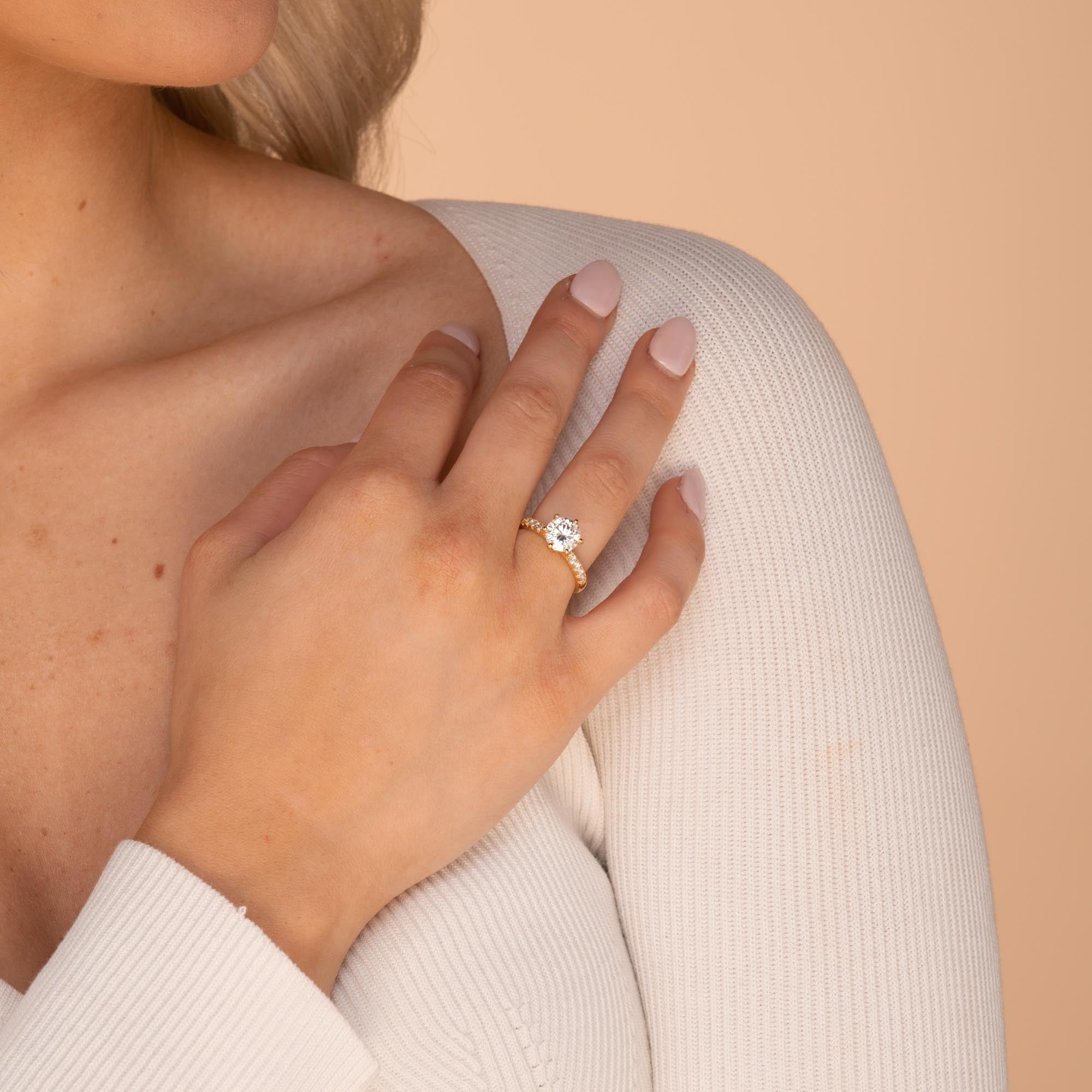 2 ct The Alexa Moissanite Diamond Engagement Ring - Camile & Stone