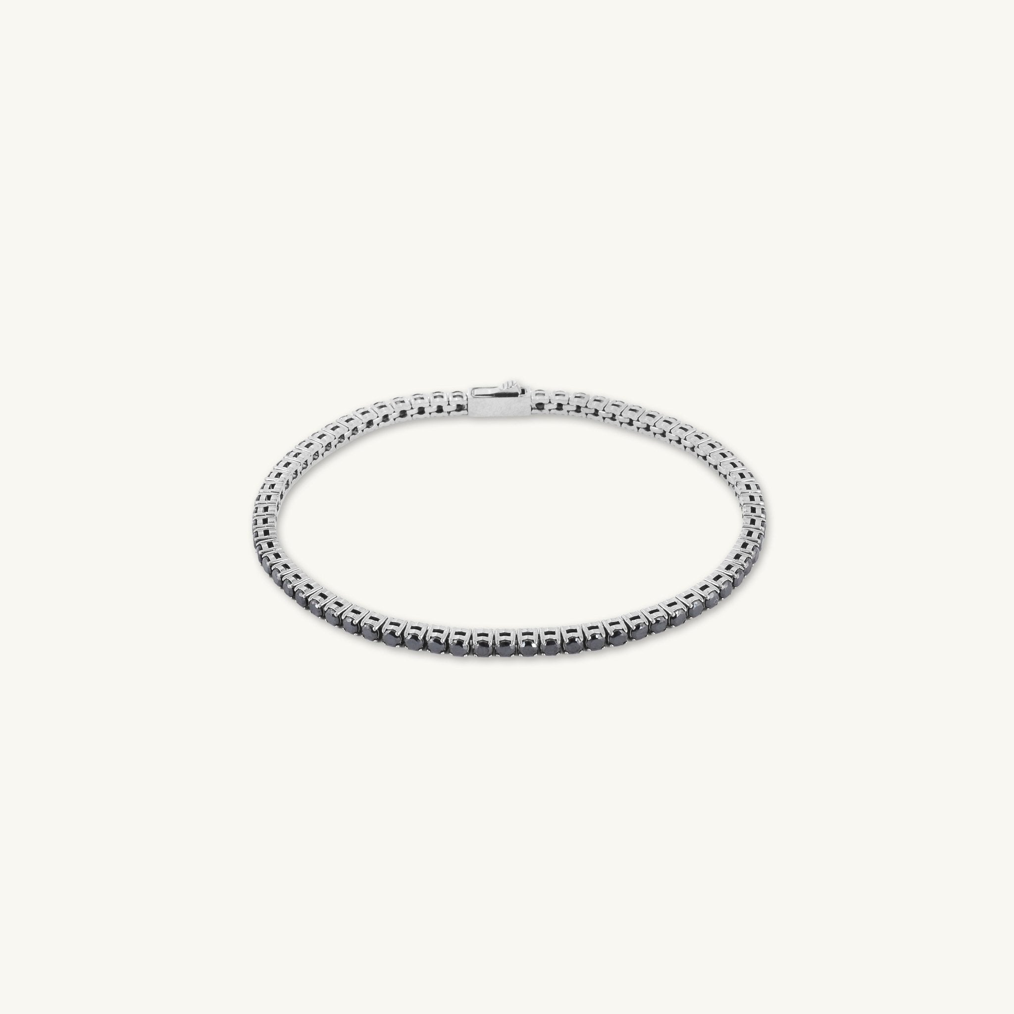 3mm Black Tennis Chain Unisex Bracelet - Camile & Stone