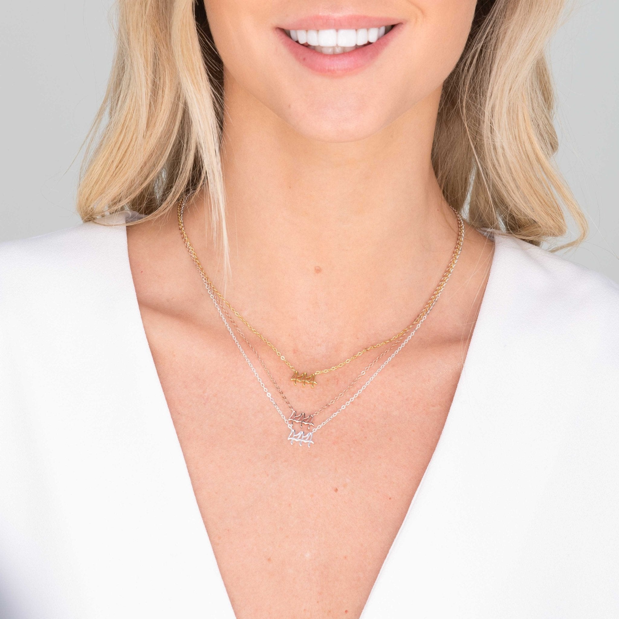 444 Angel Number Pendant Necklace - Camile & Stone