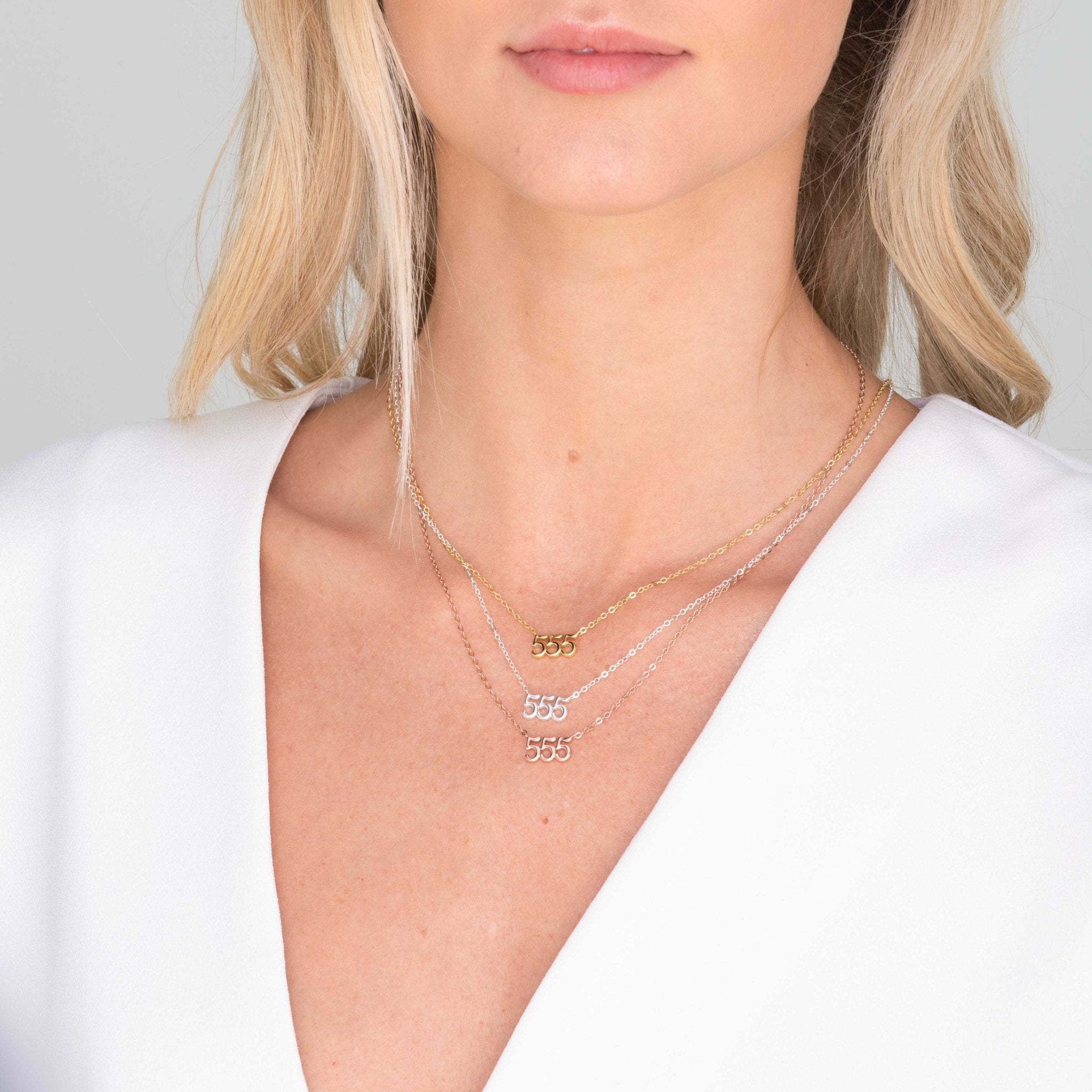 555 Angel Number Pendant Necklace - Camile & Stone