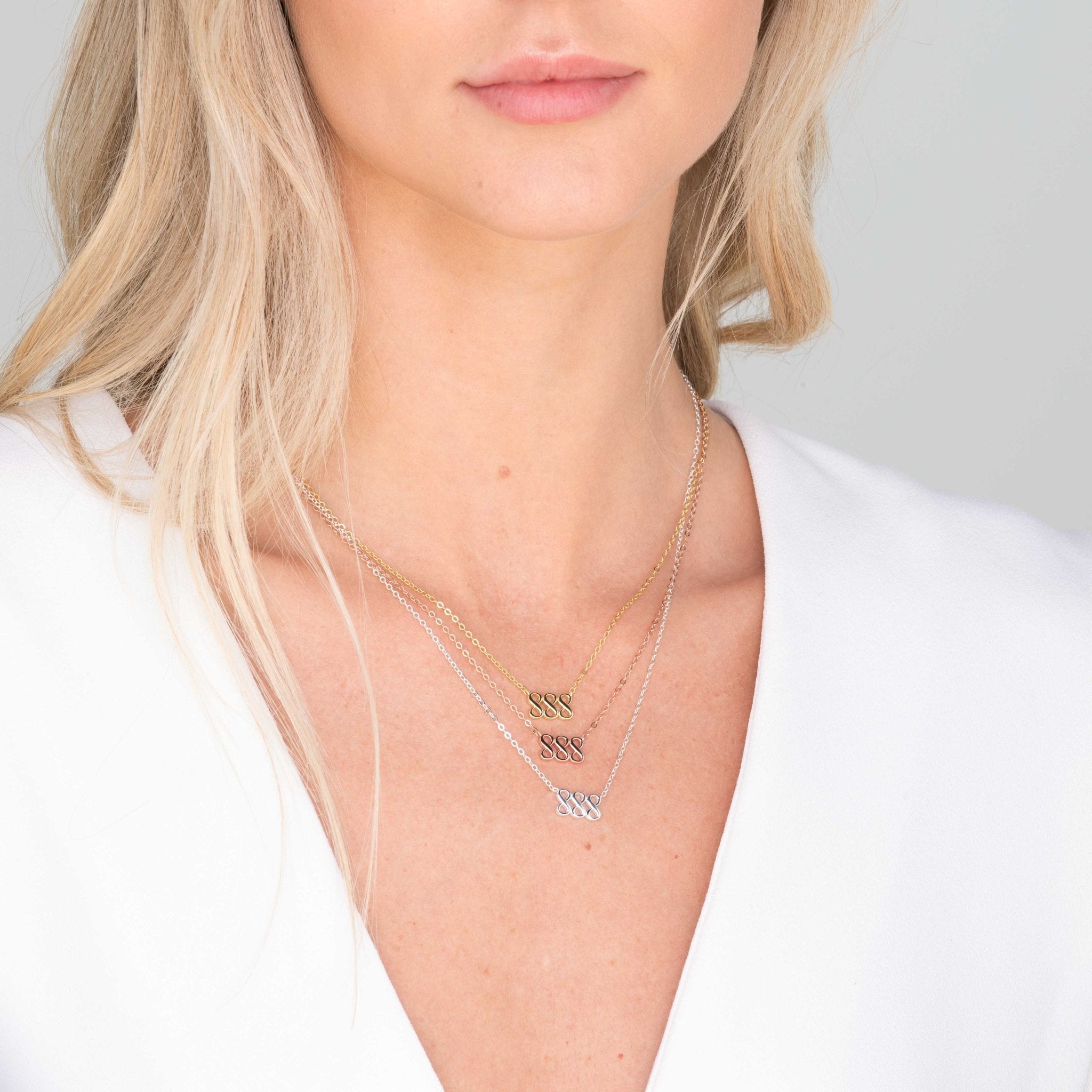 888 Angel Number Pendant Necklace - Camile & Stone