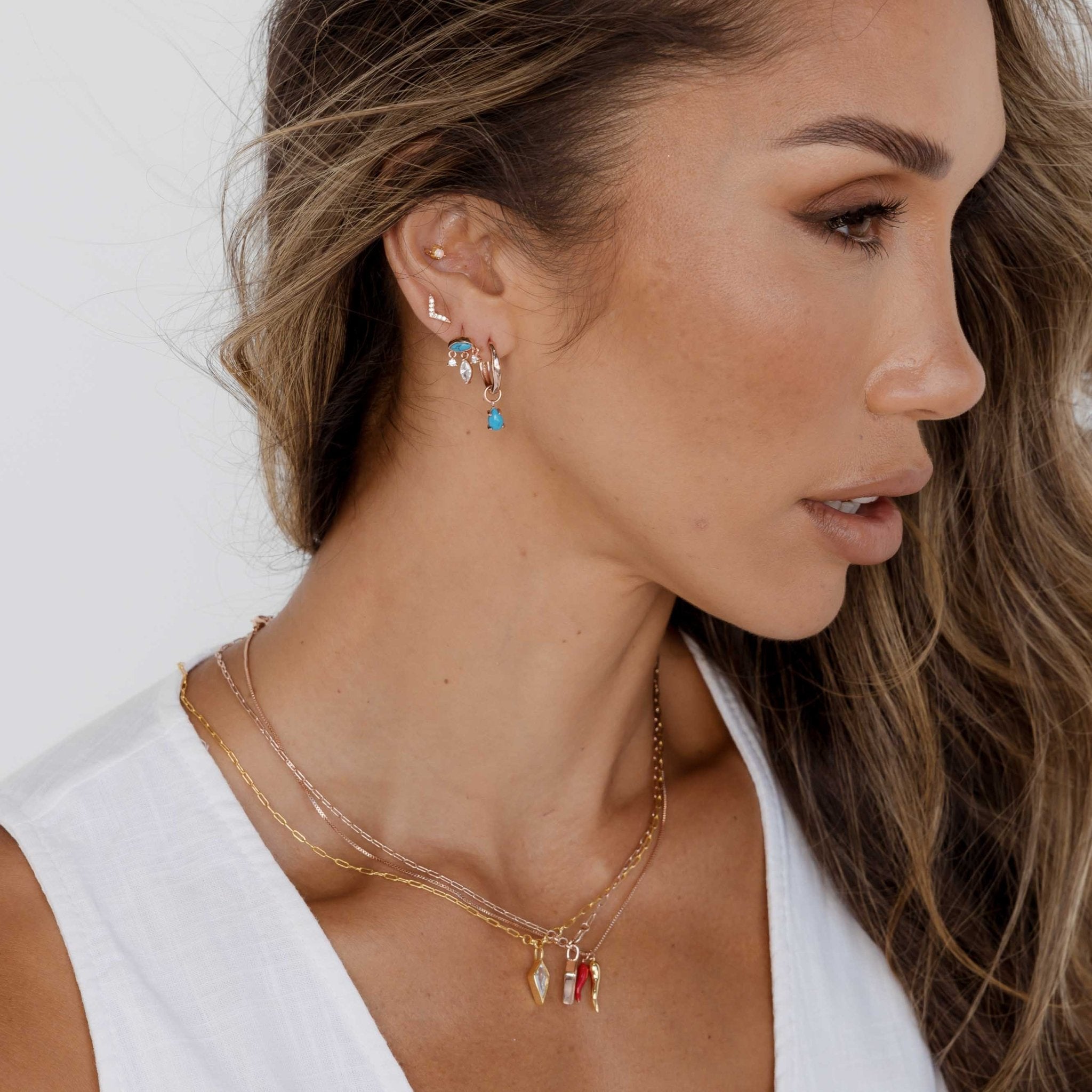 Accelerate Sapphire Stud Earrings - Camile & Stone