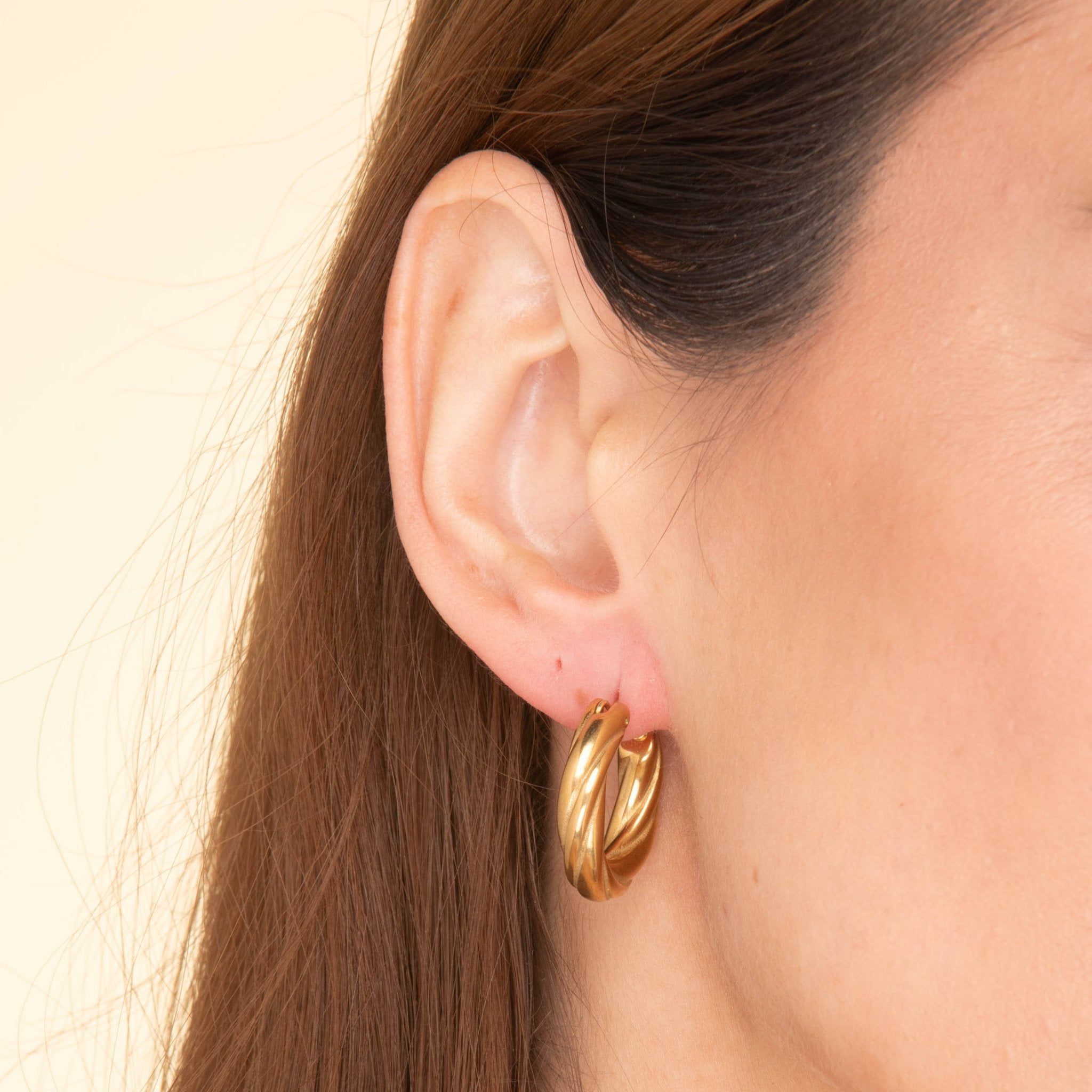 Amalia Twist Hoop Earrings - Camile & Stone