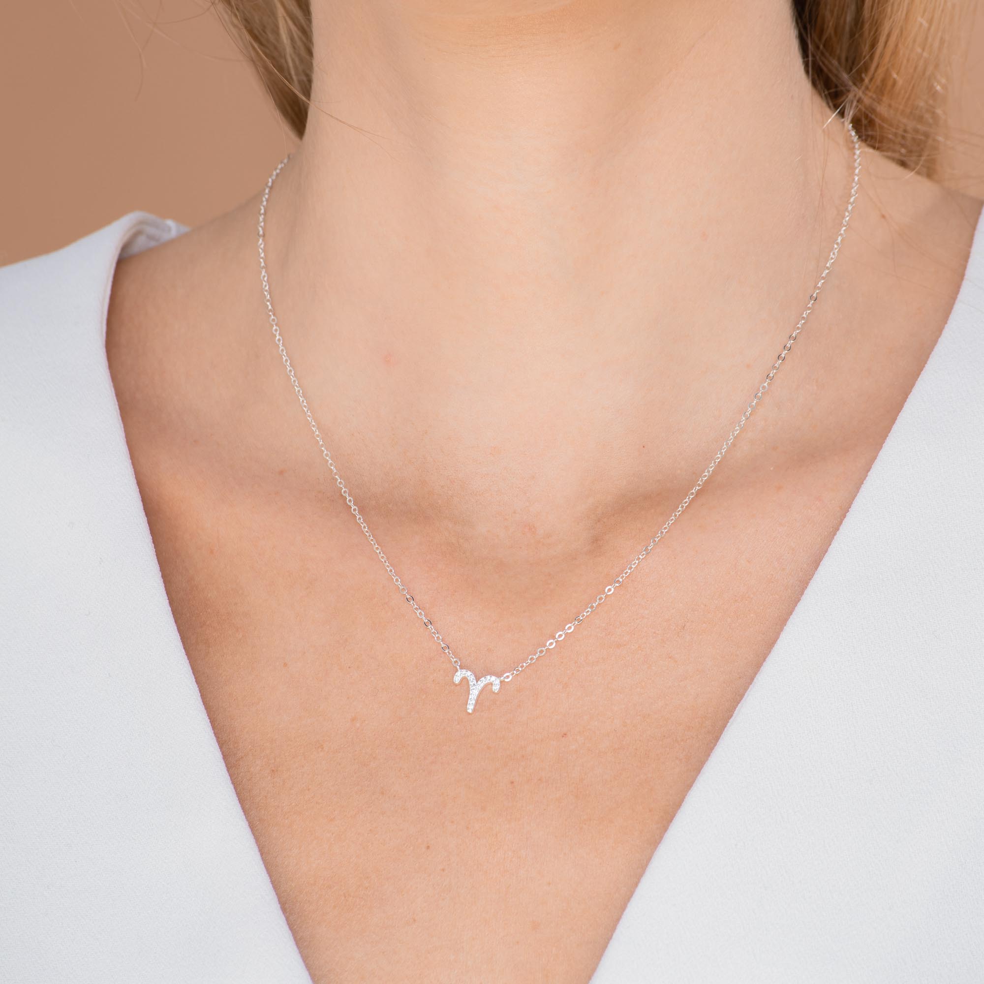 Aries Sapphire Charm Zodiac Star Sign Necklace - Camile & Stone