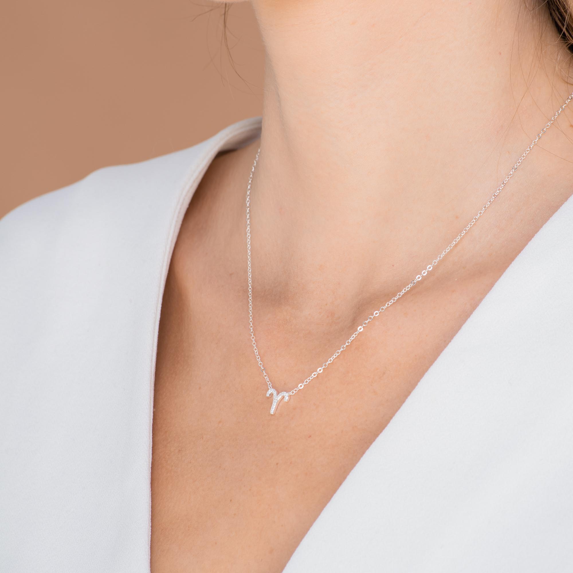 Aries Sapphire Charm Zodiac Star Sign Necklace - Camile & Stone