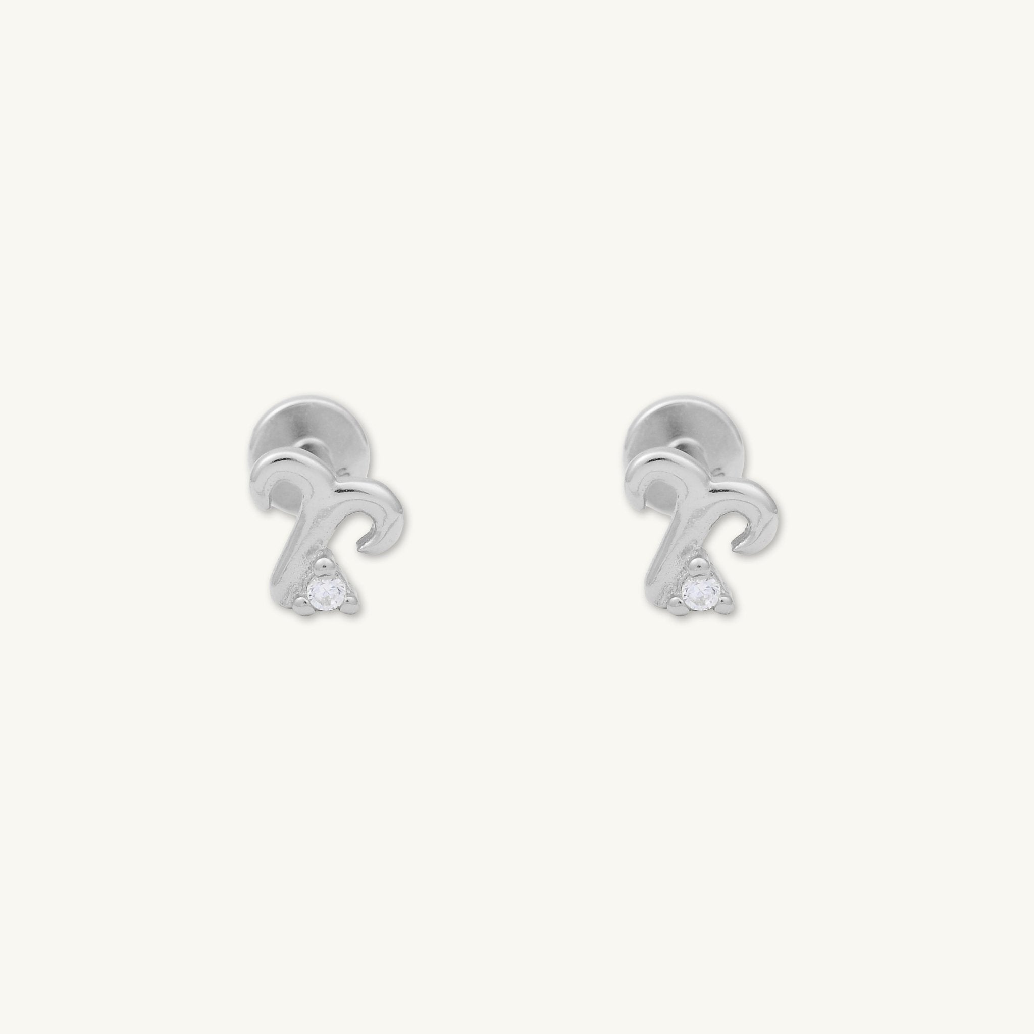 Aries Zodiac Star Sign Flat Back Earrings - Camile & Stone