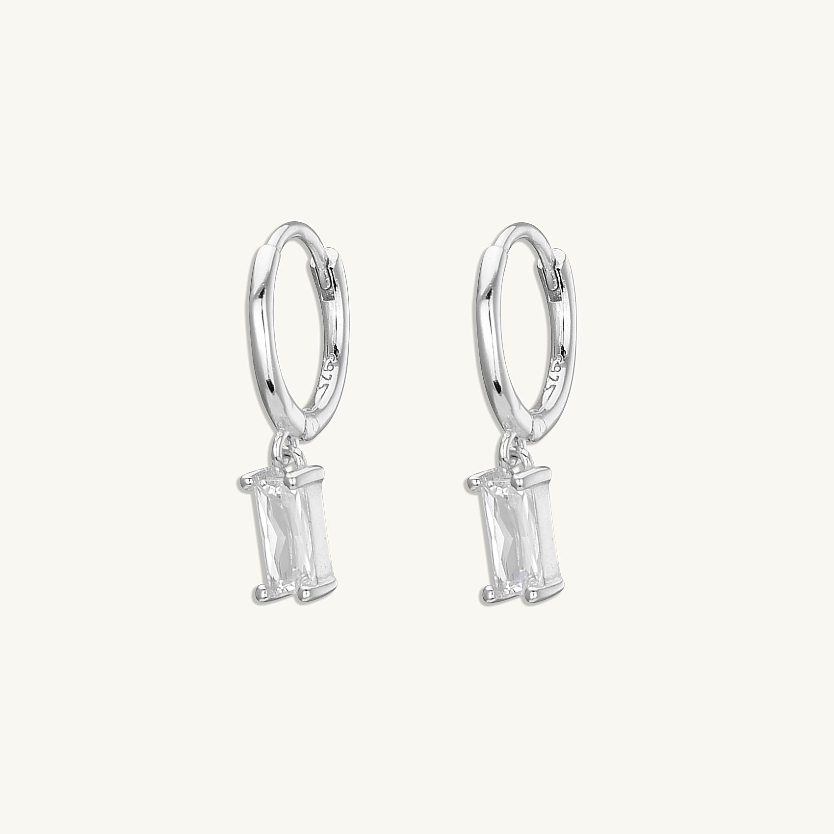 Baguette Hoop Earrings - Camile & Stone