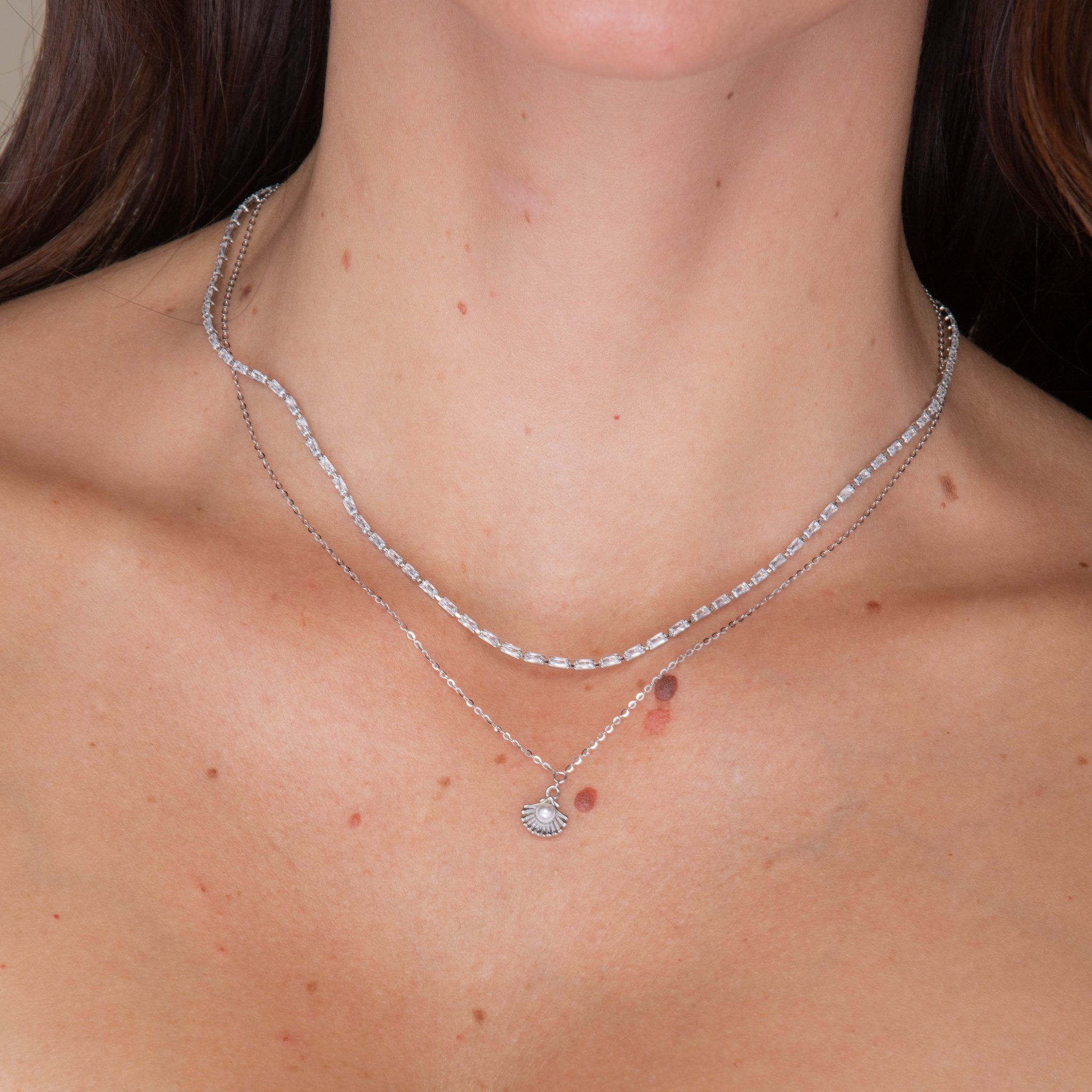 Baguette Tennis Necklace - Camile & Stone