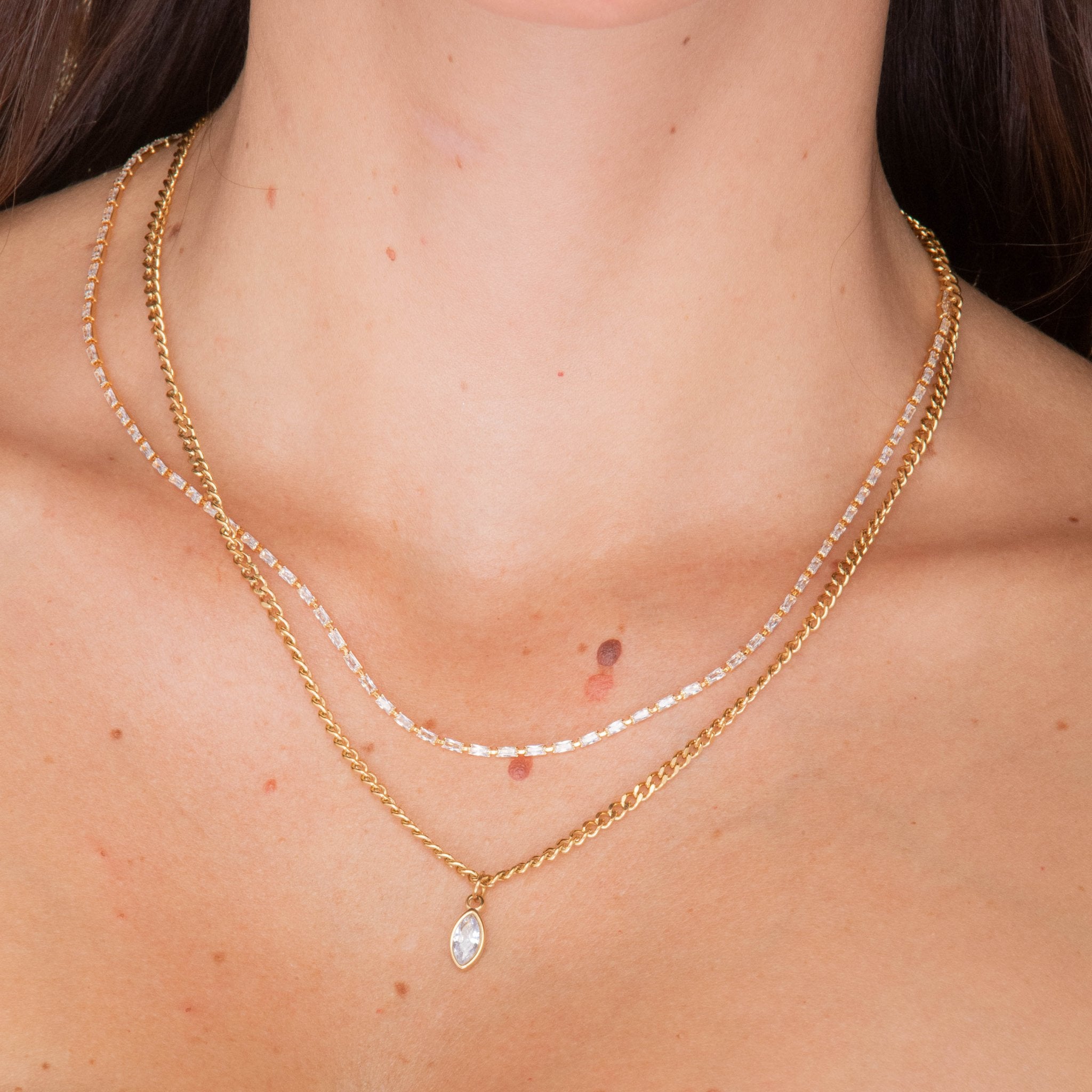 Baguette Tennis Necklace - Camile & Stone