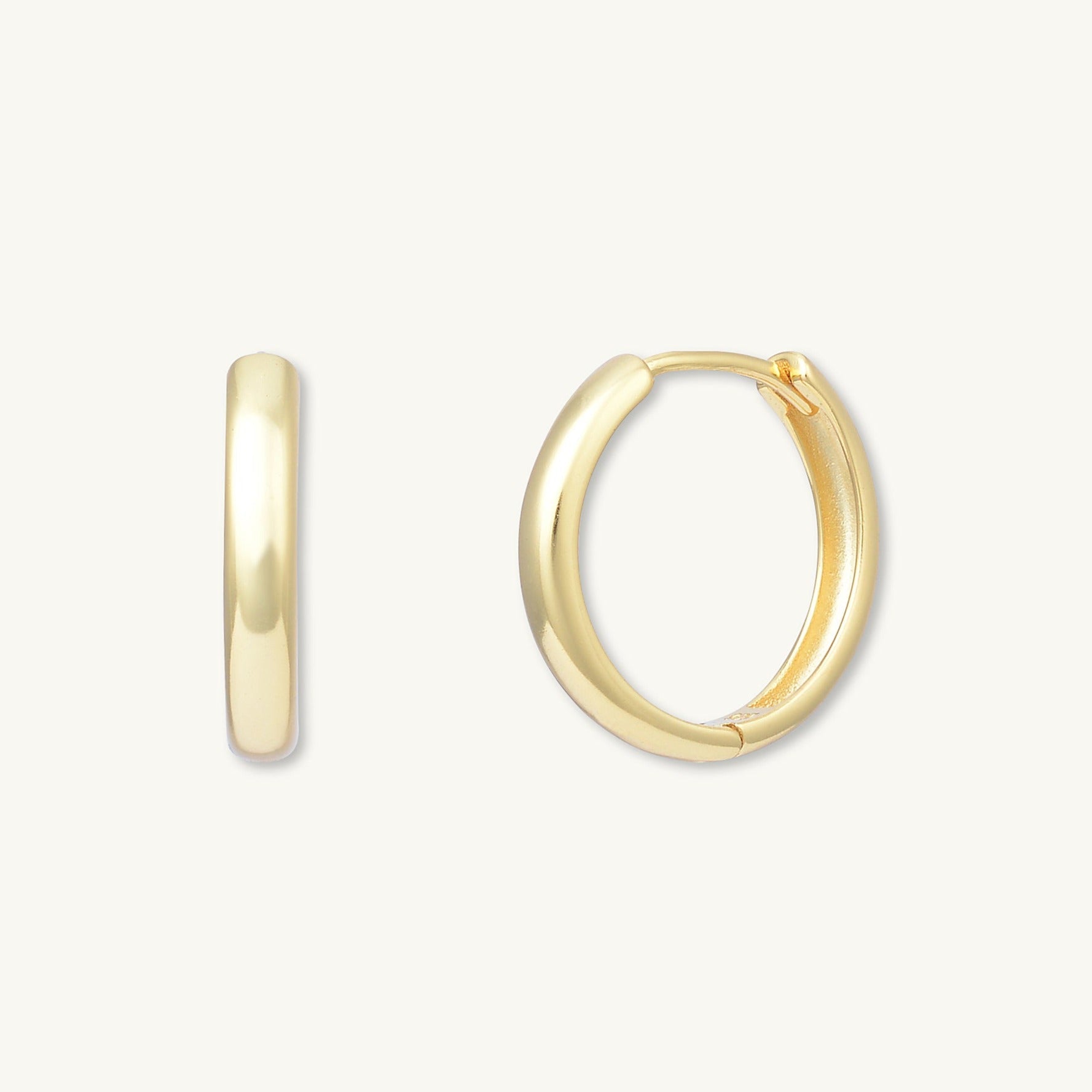 Basic Large Huggie Hoop Earrings - Camile & Stone
