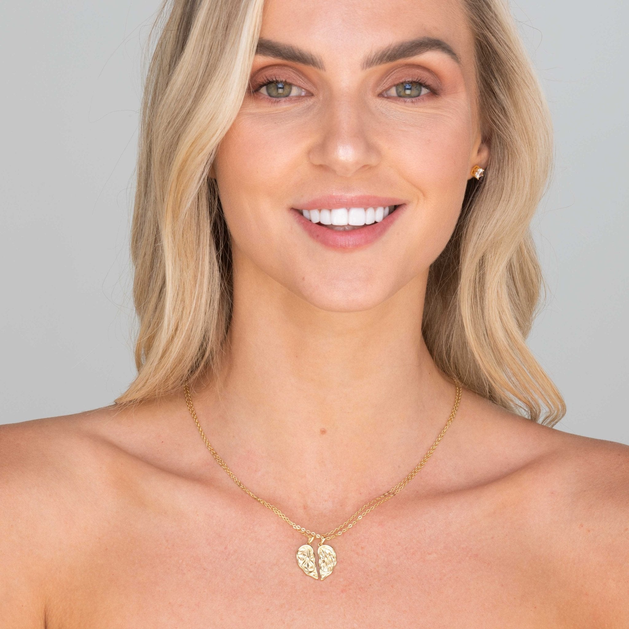 Best Friend / Sister Heart Mermaid Necklace Set - Camile & Stone