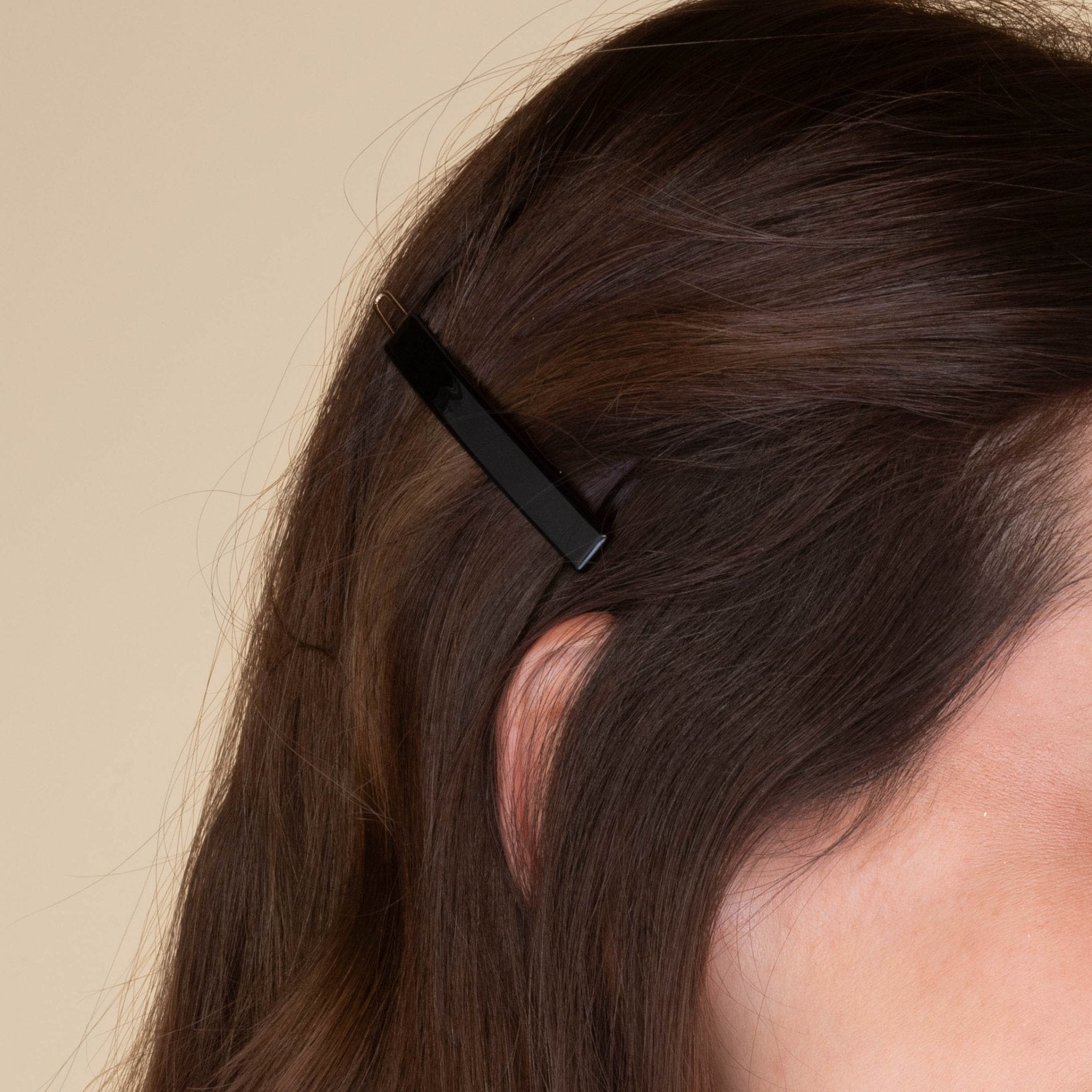 Black Bar French Small Hair Clip - Camile & Stone