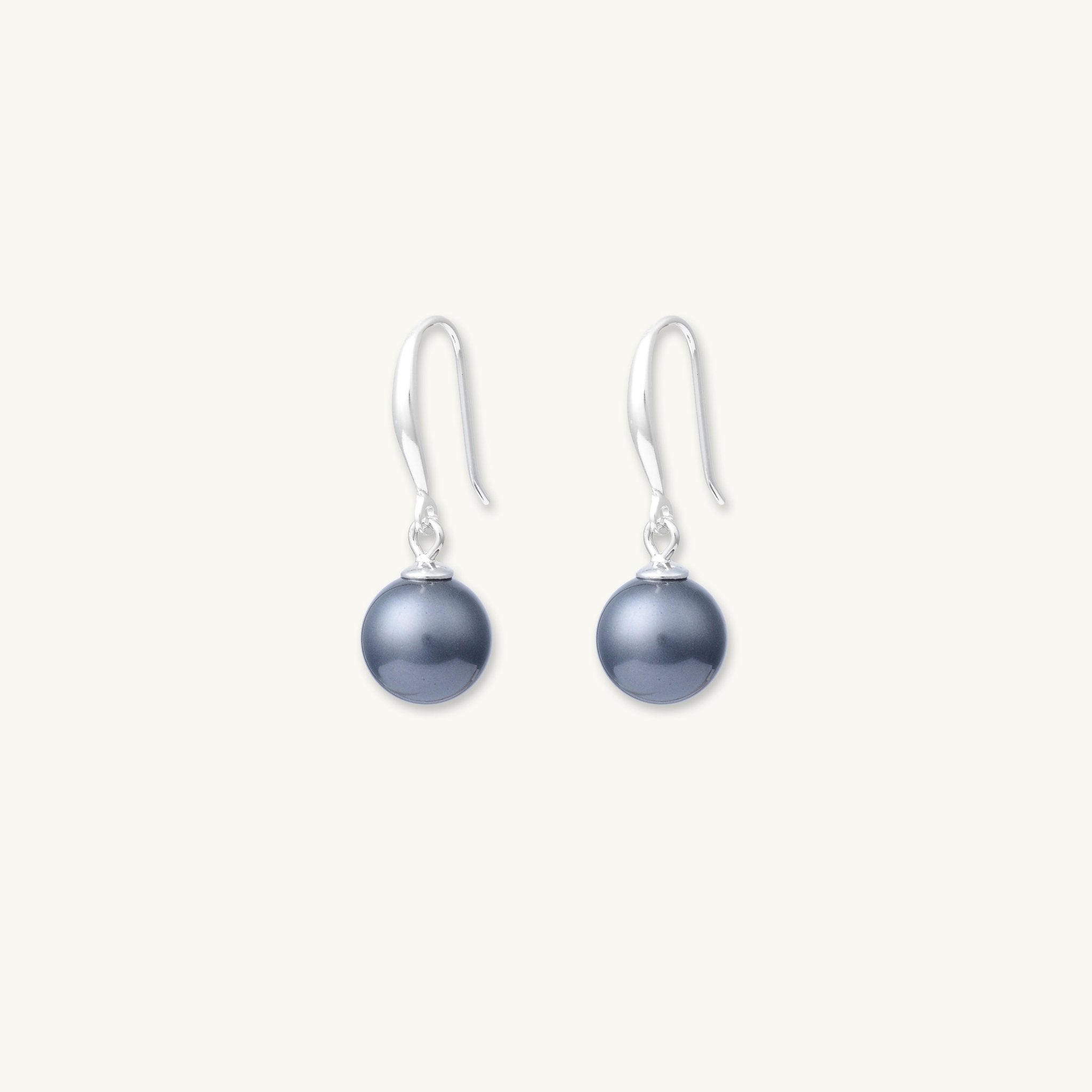 Black Freshwater Pearl Drop Earrings - Camile & Stone