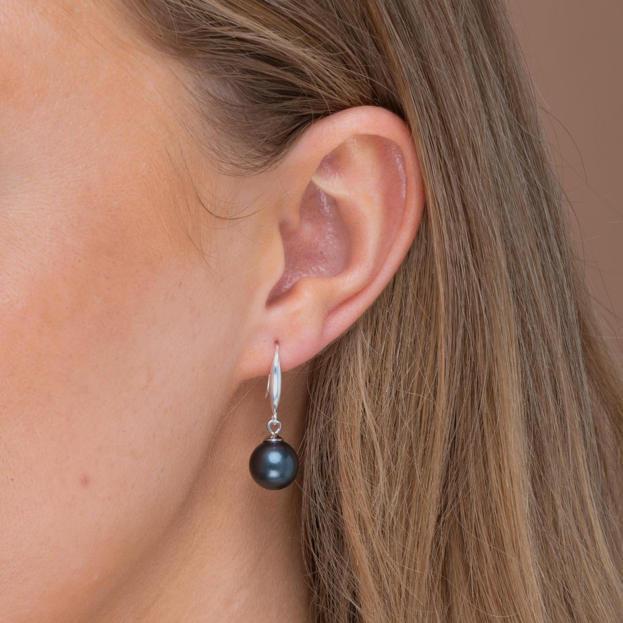 Black Freshwater Pearl Drop Earrings - Camile & Stone