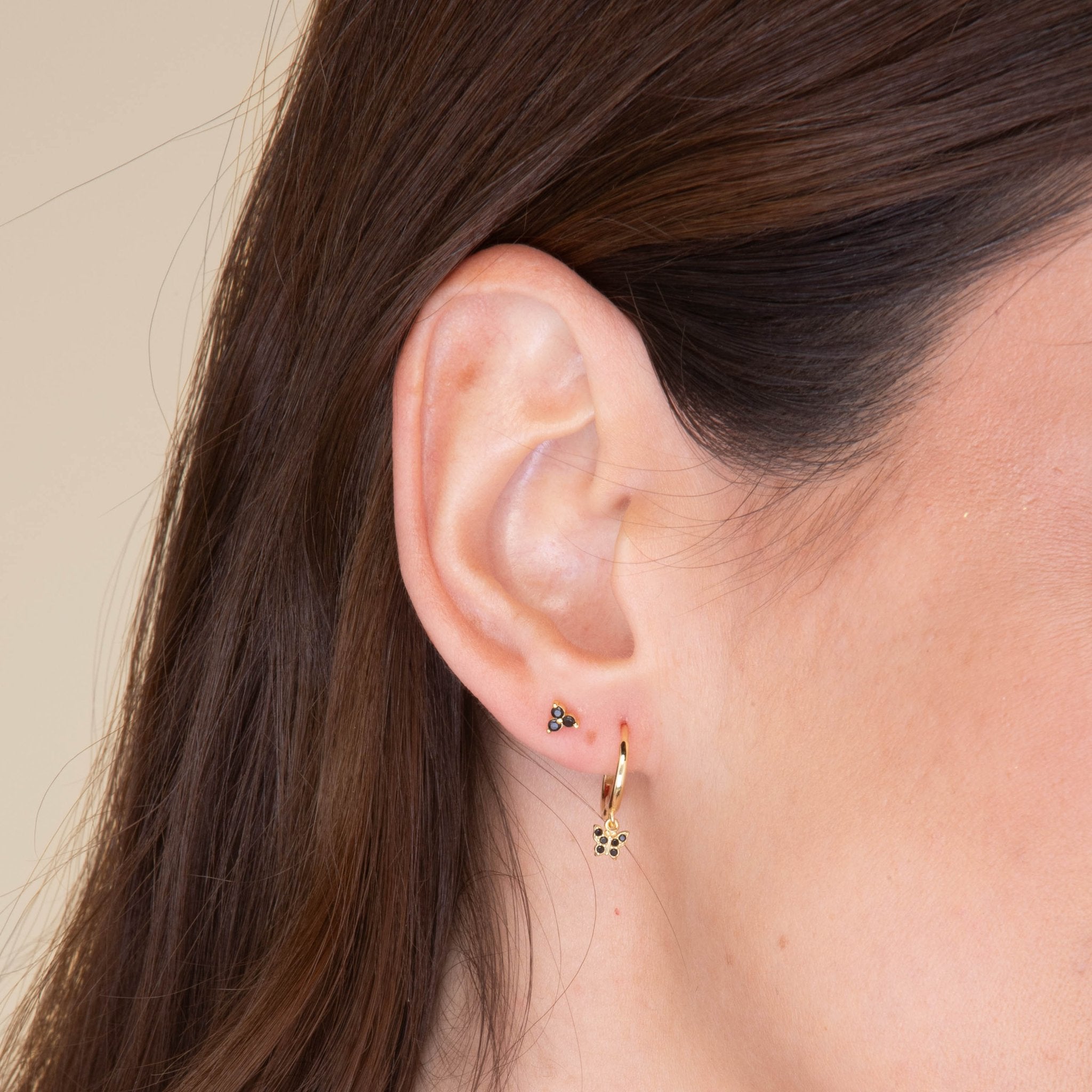 Black Lotus Sapphire Stud Earrings - Camile & Stone