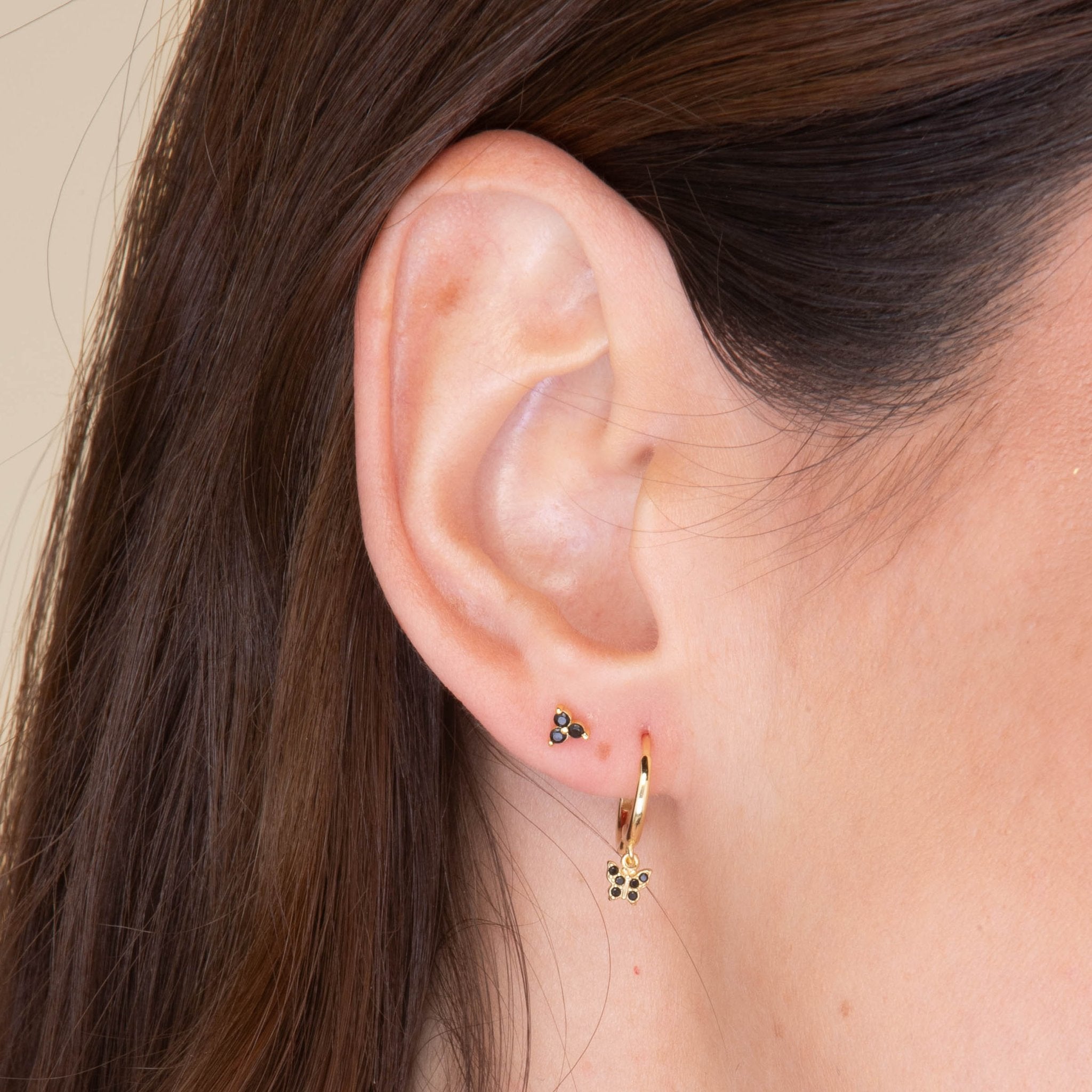 Black Lotus Sapphire Stud Earrings - Camile & Stone