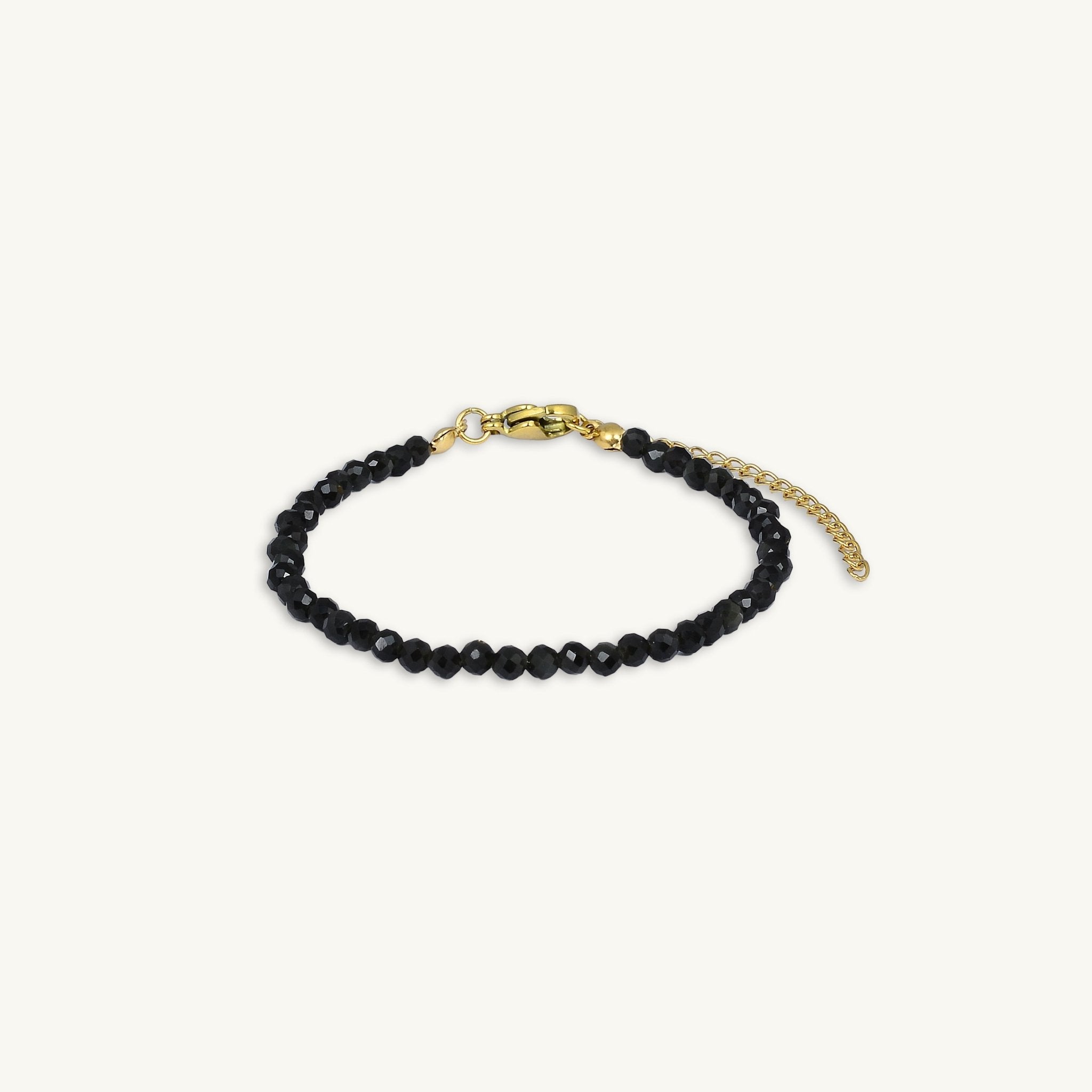 Black Obsidian Crystal Beaded Bracelet - Camile & Stone