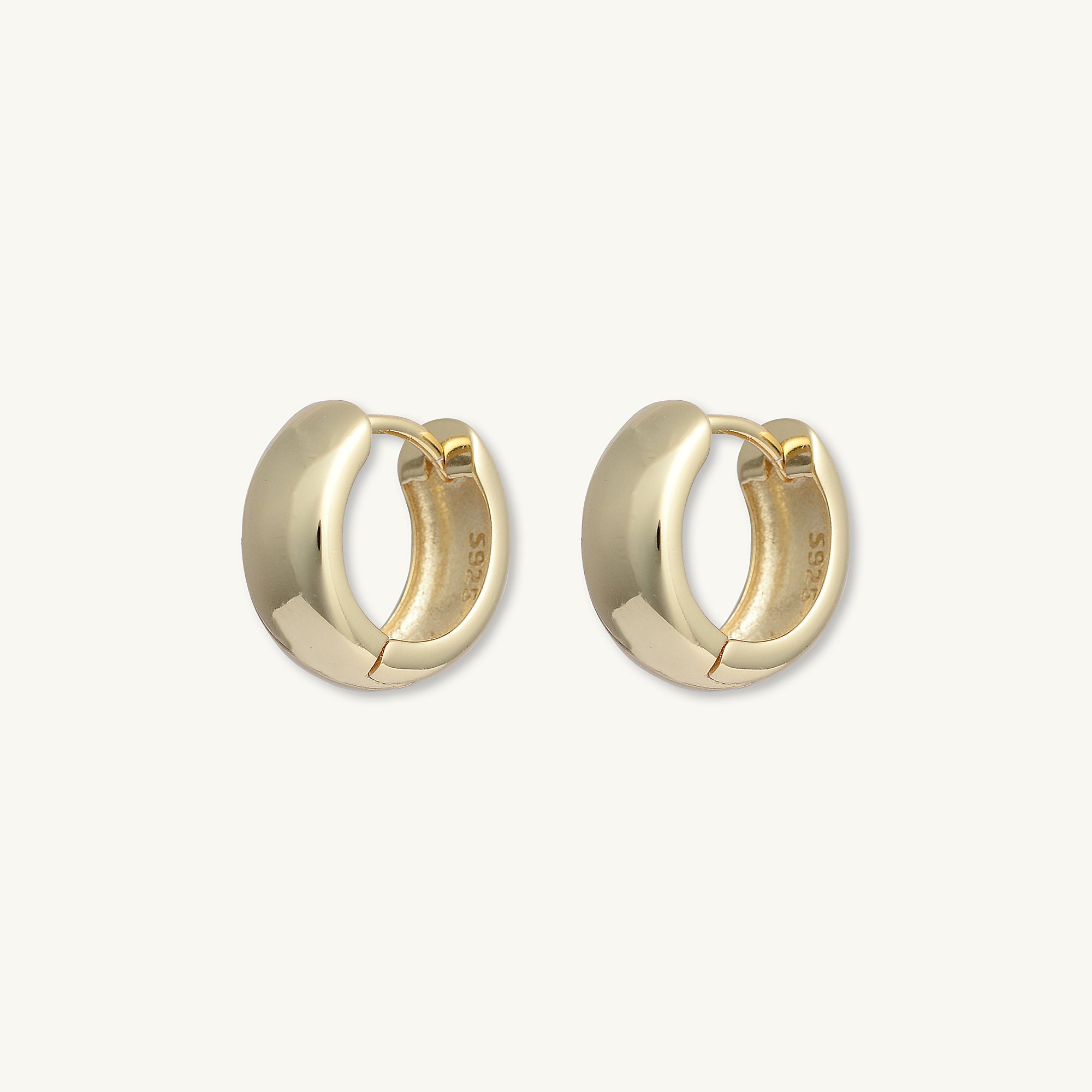 Bold Thick Statement Huggie Earrings - Camile & Stone