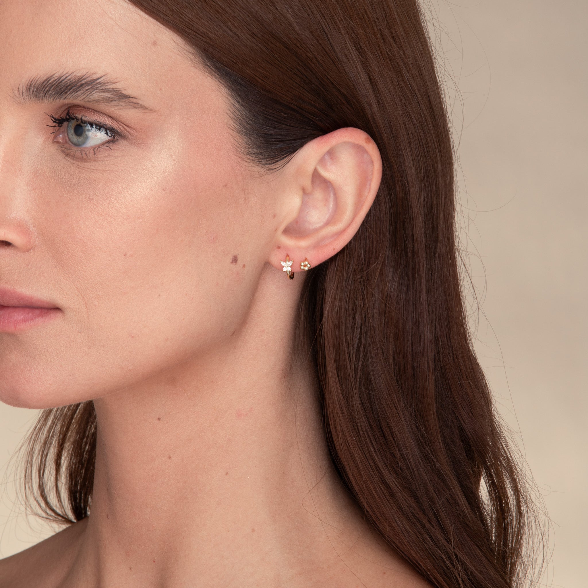 Butterfly Zirconia Huggie Earrings - Camile & Stone