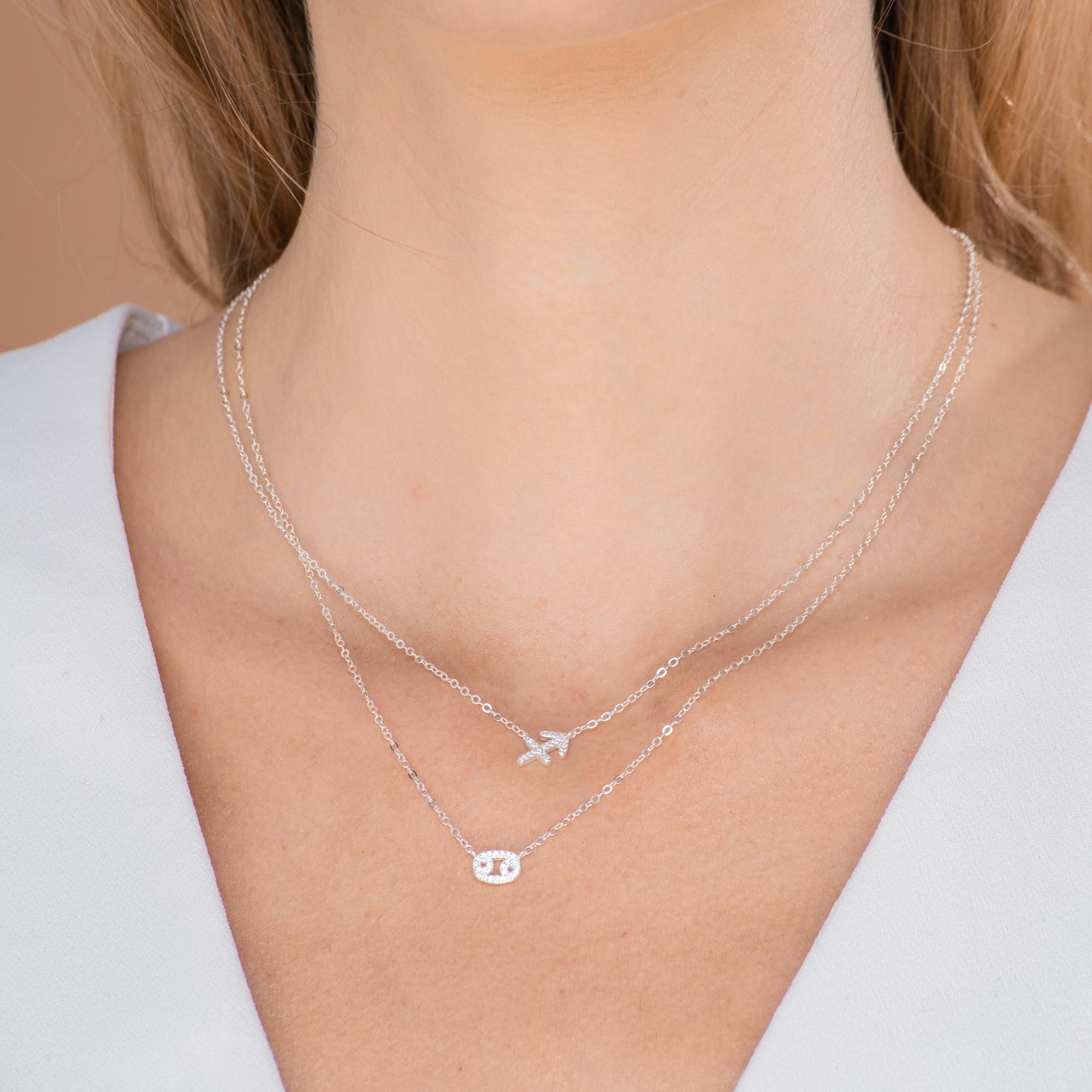 Cancer Sapphire Charm Zodiac Star Sign Necklace - Camile & Stone