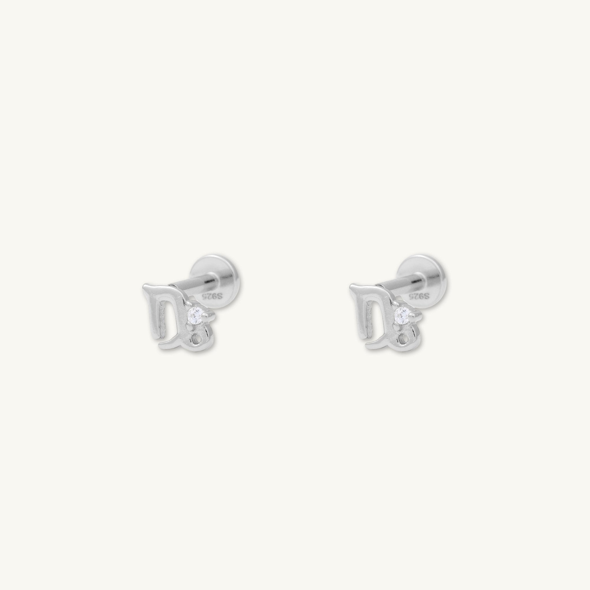 Capricorn Zodiac Star Sign Flat Back Earrings - Camile & Stone