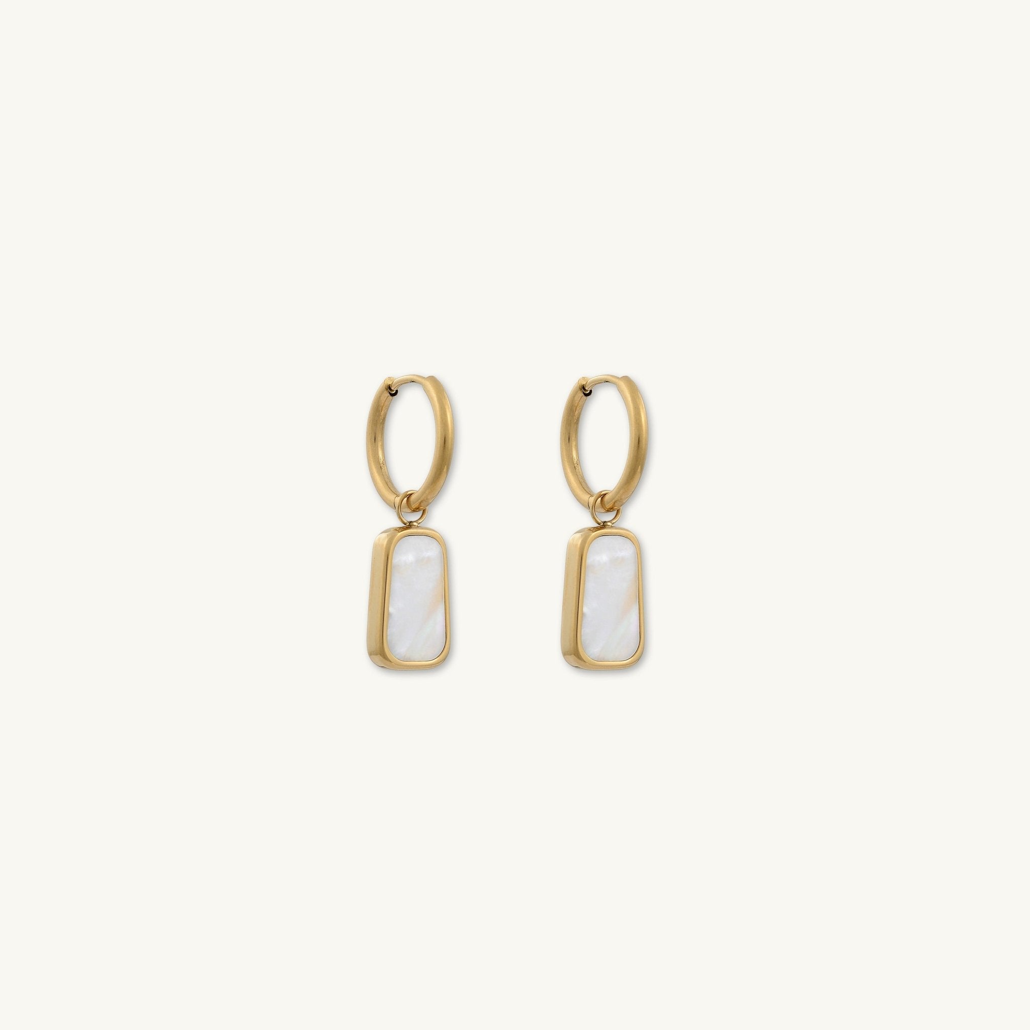 Casey MOP Huggie Earrings - Camile & Stone