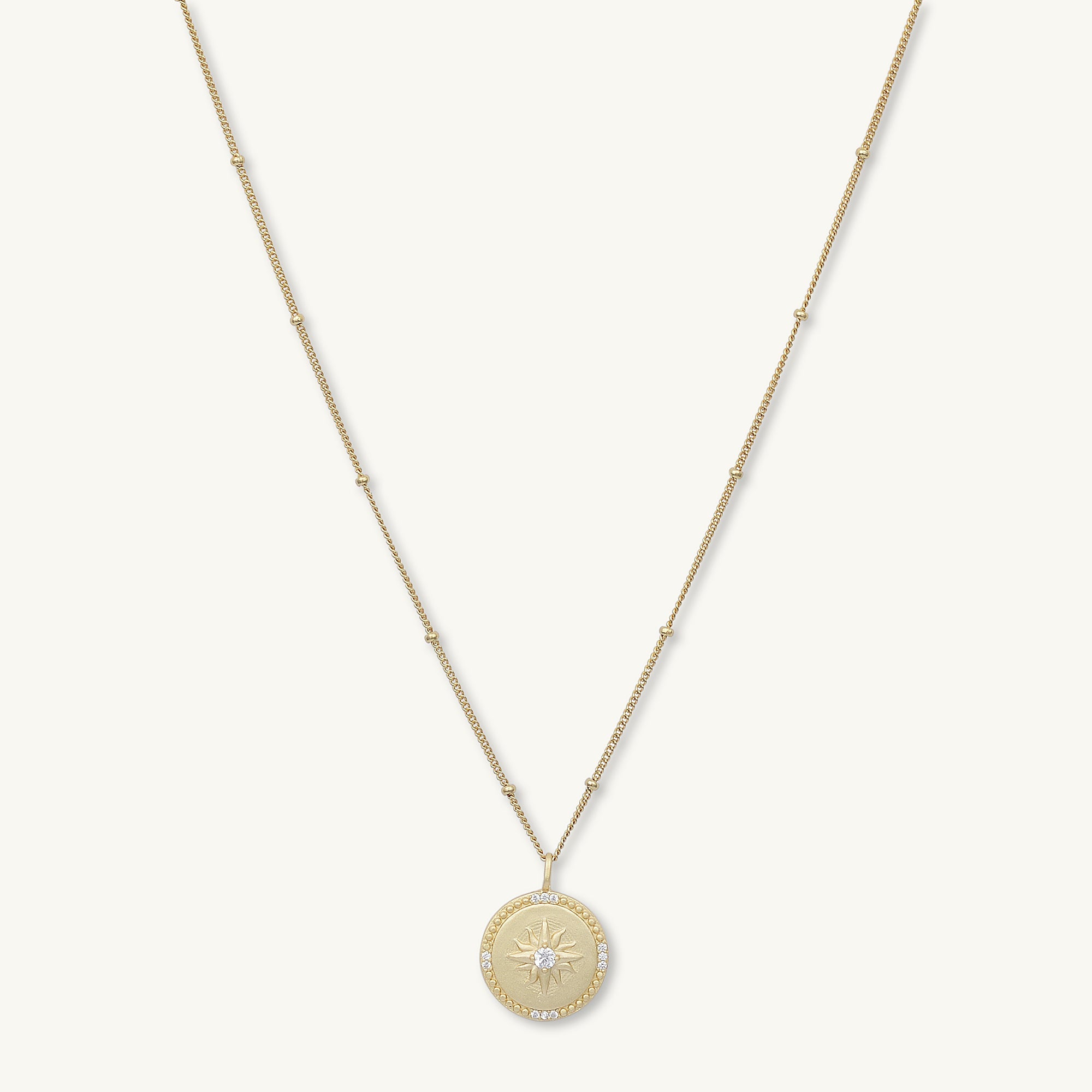 Celestial Sun Medallion Disc Necklace - Camile & Stone