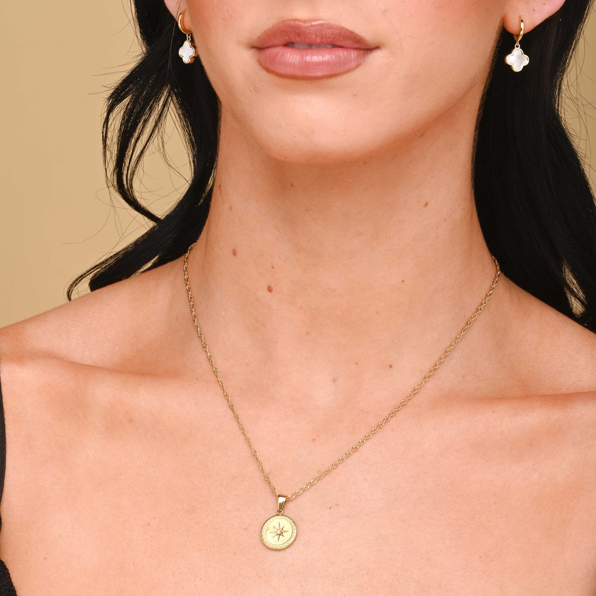Celestial Sun Medallion Disc Necklace - Camile & Stone
