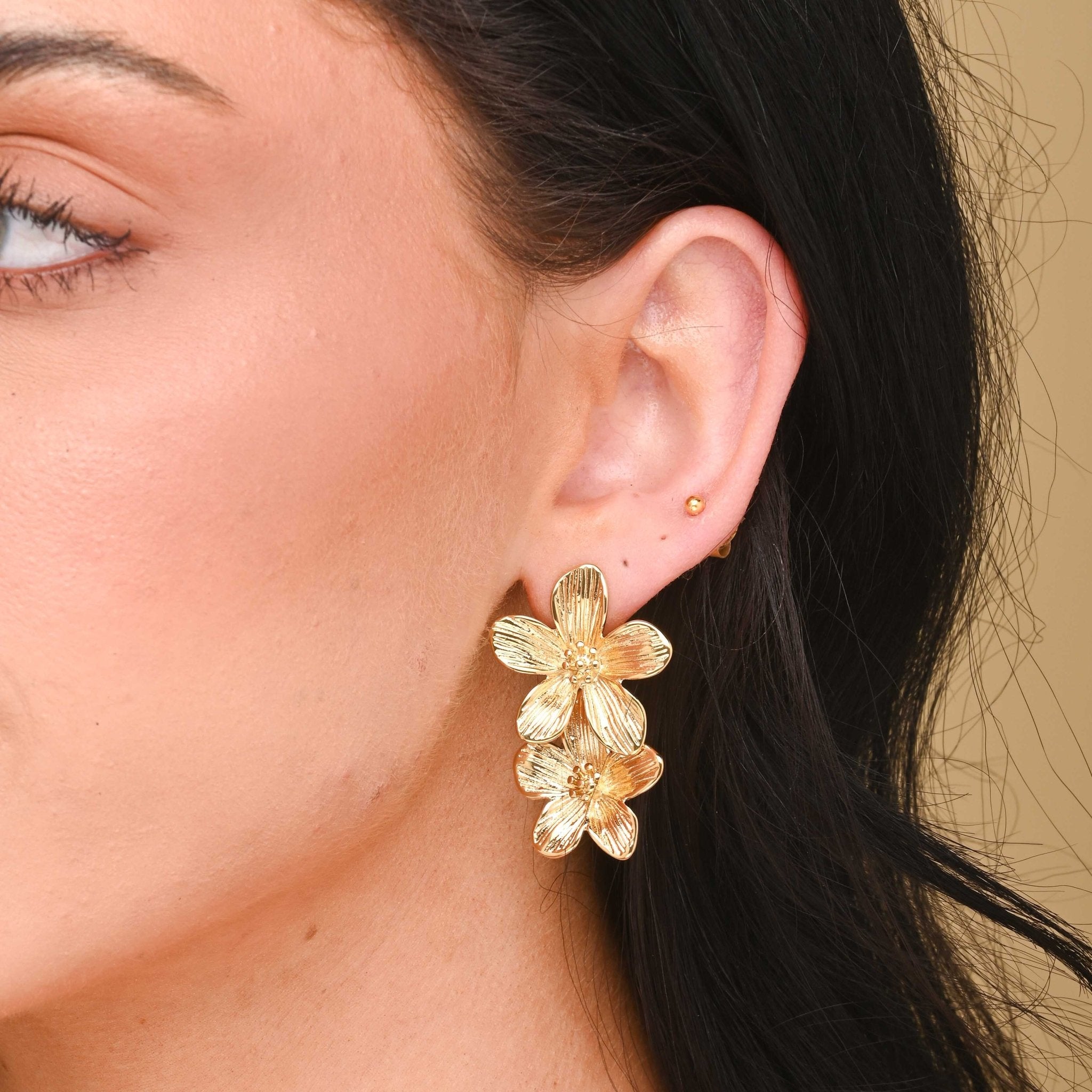 Charelle Floral Statement Earrings - Camile & Stone