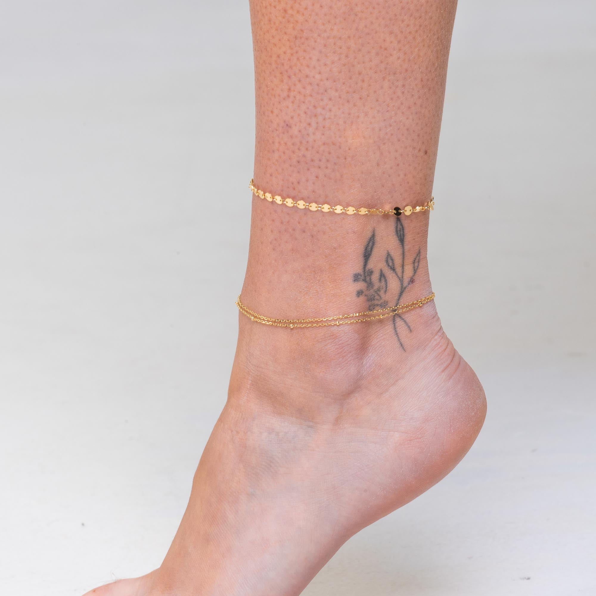 Circle Link Chain Anklet - Camile & Stone
