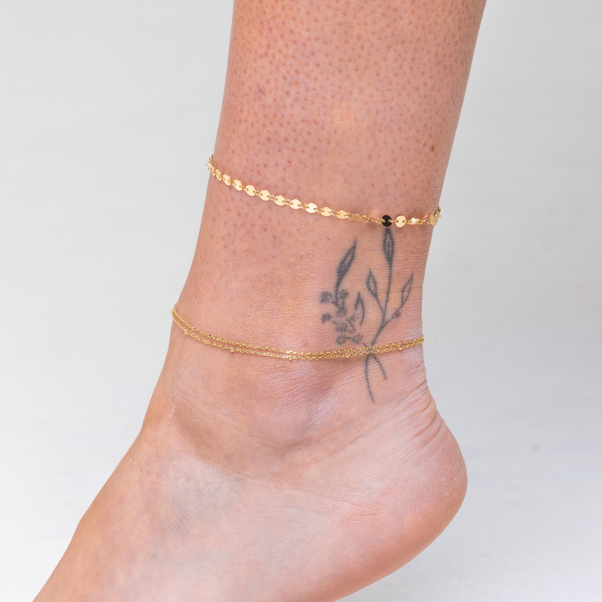 Circle Link Chain Anklet - Camile & Stone