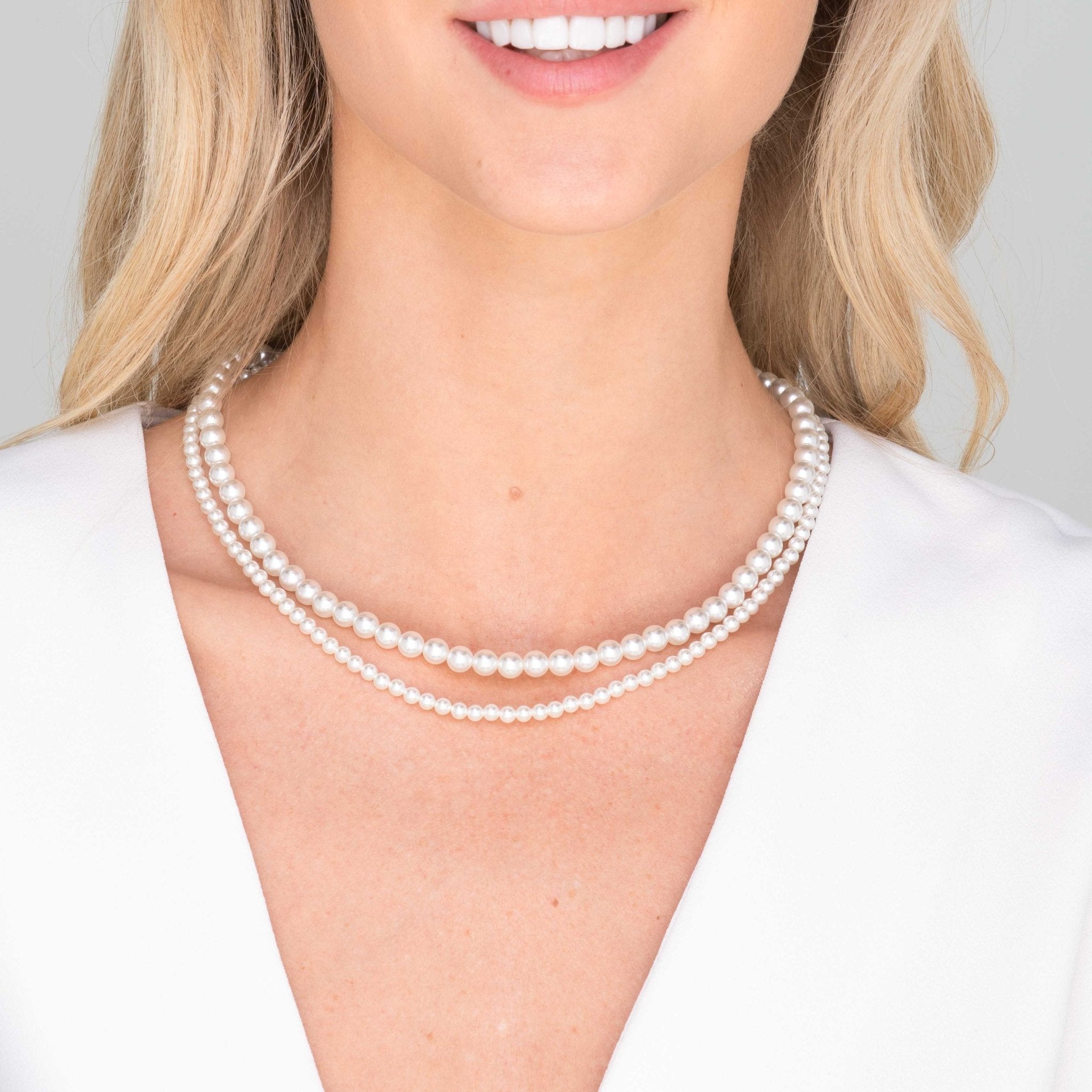 Classic 6mm Round Pearl Necklace - Camile & Stone