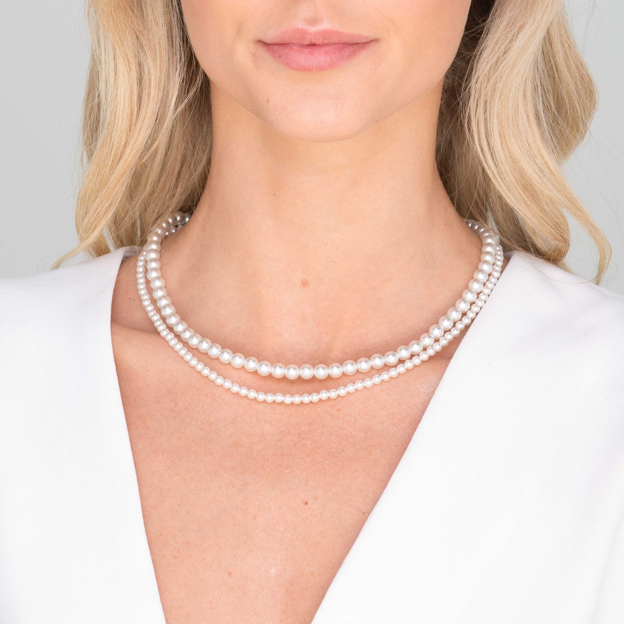 Classic 6mm Round Pearl Necklace - Camile & Stone