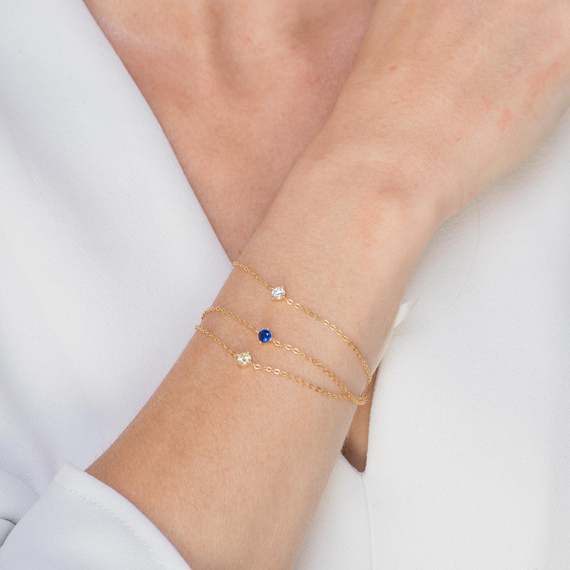 Classic Birthstone April Bracelet - Camile & Stone