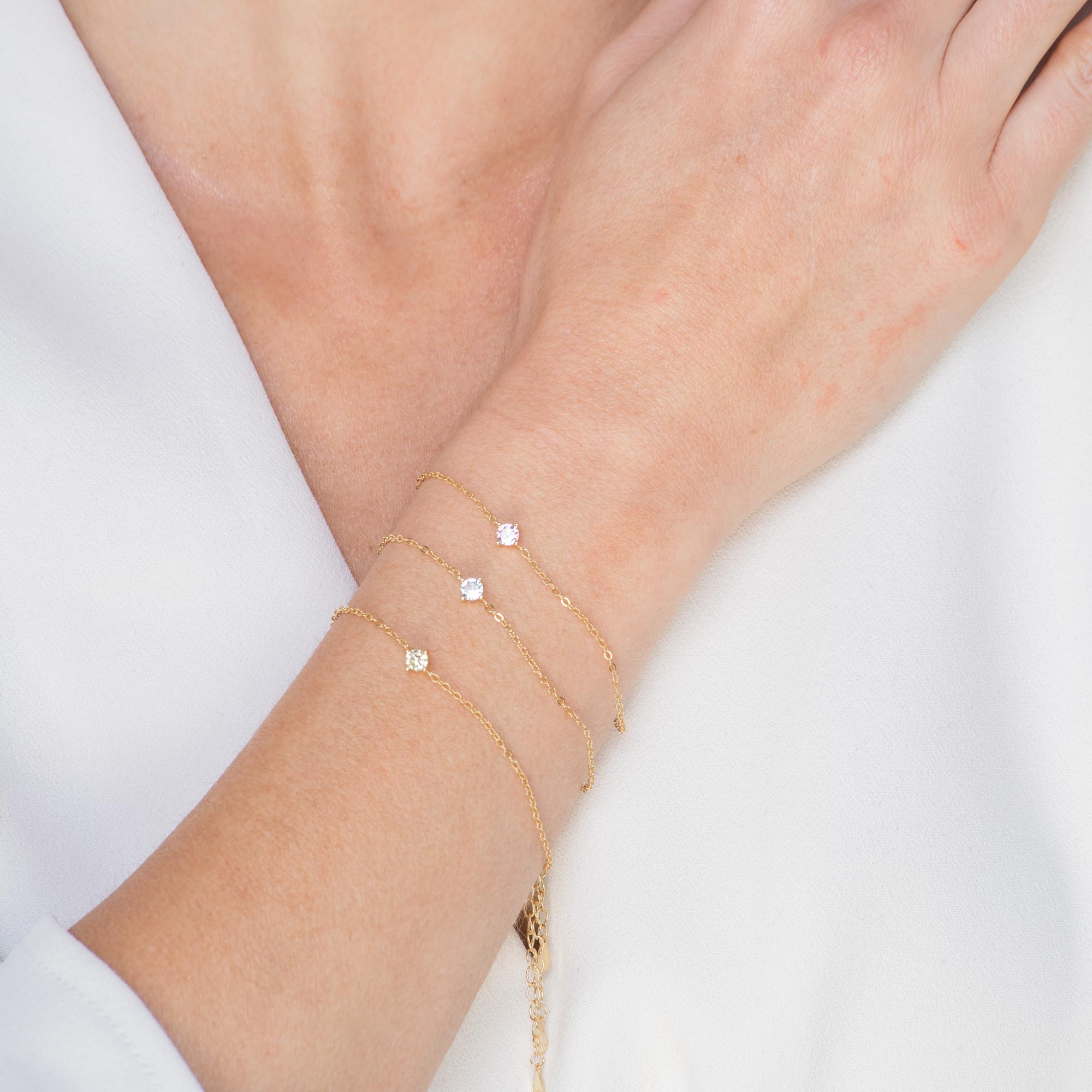 Classic Birthstone April Bracelet - Camile & Stone