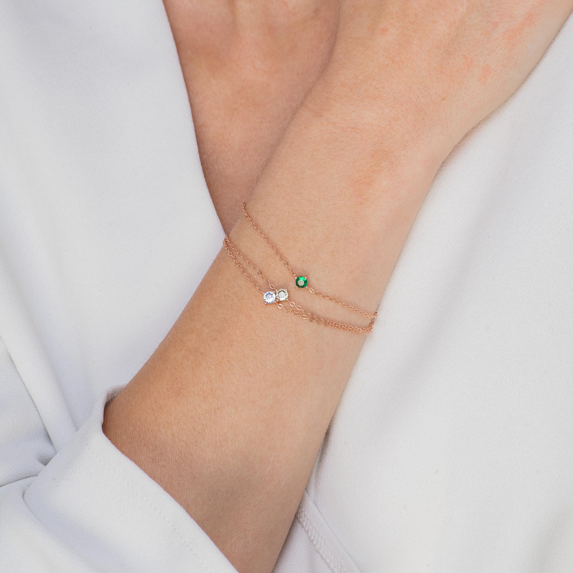 Classic Birthstone Bracelet March - Camile & Stone