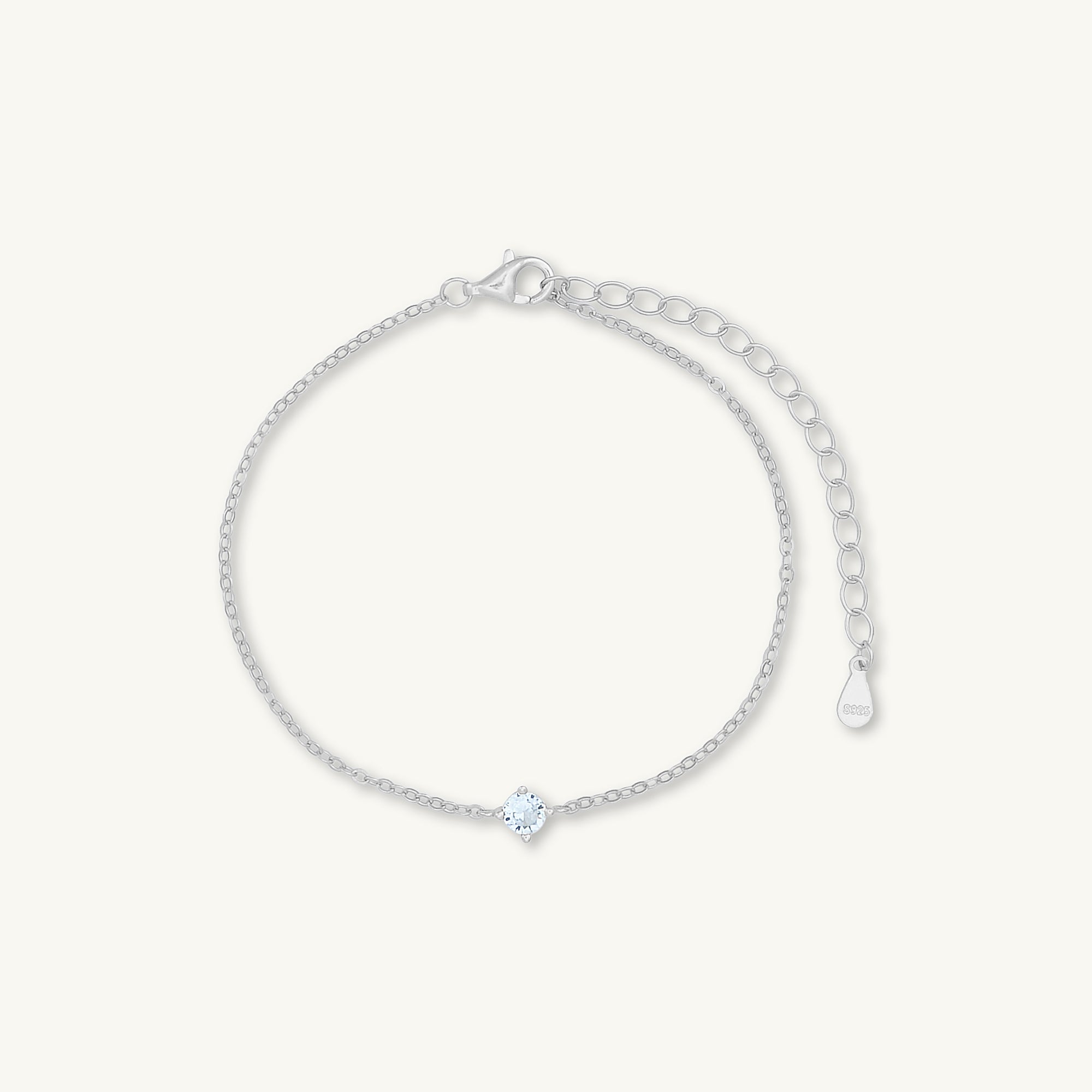 Classic Birthstone Bracelet March - Camile & Stone