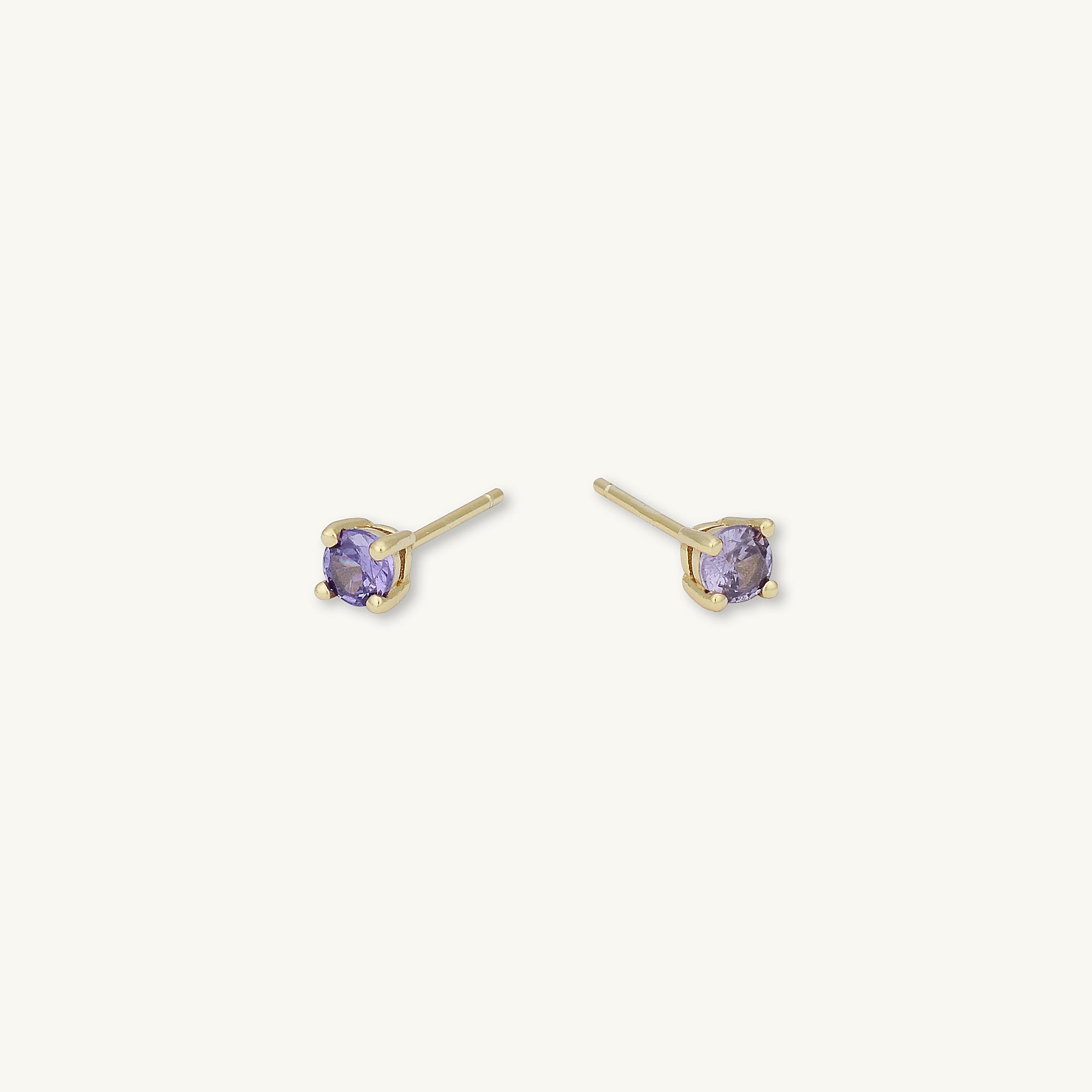 Classic Birthstone Earrings February - Camile & Stone