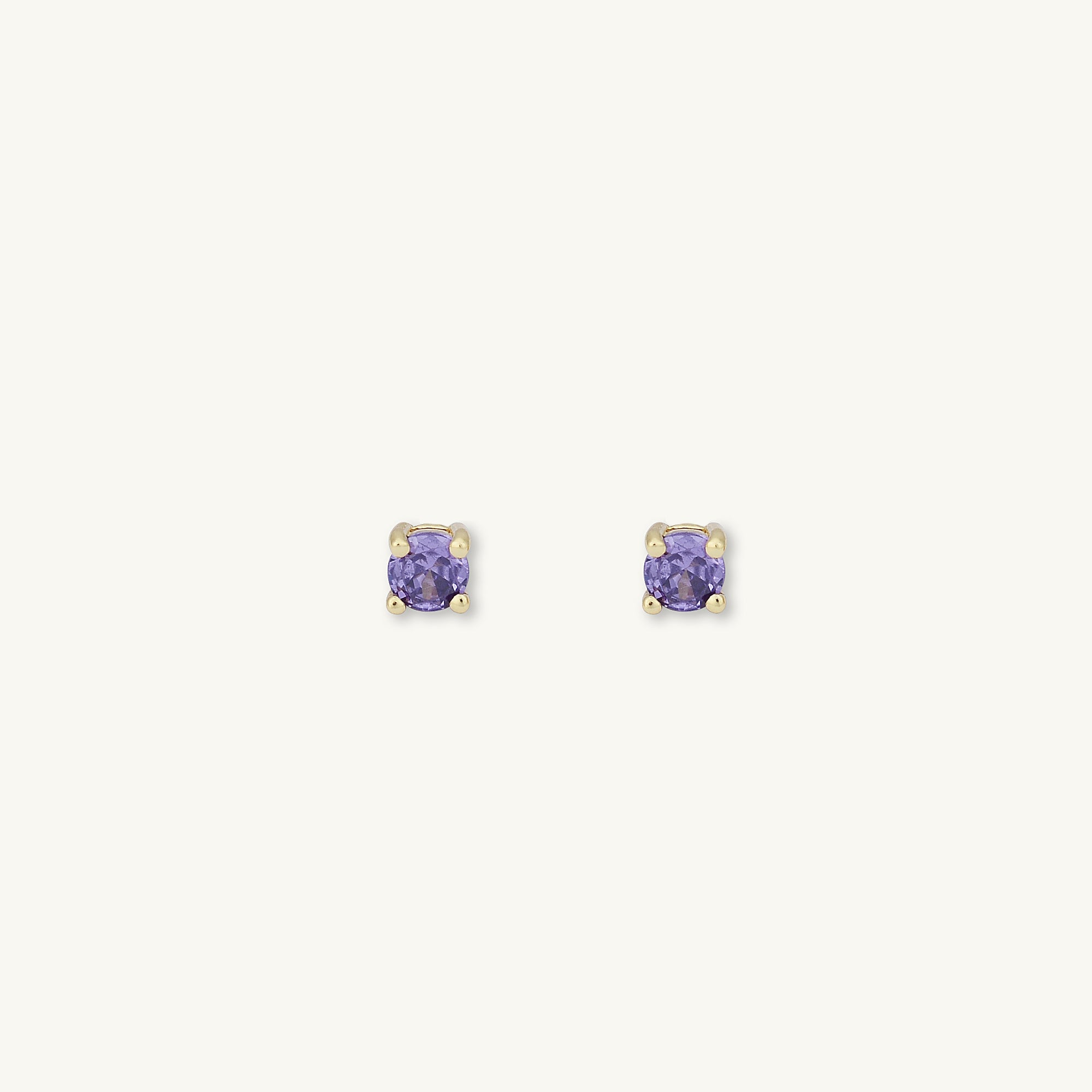 Classic Birthstone Earrings February - Camile & Stone