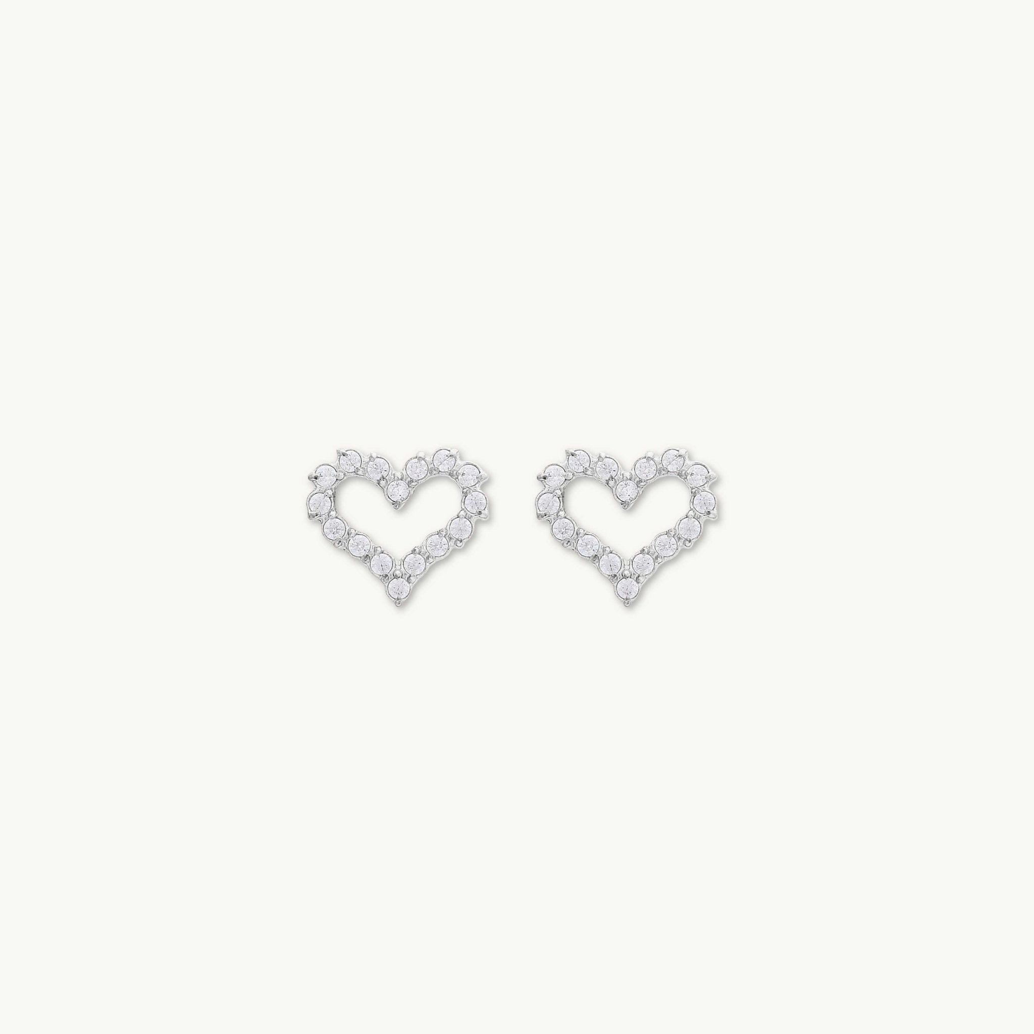 Classic Love Heart Zirconia Earrings - Camile & Stone