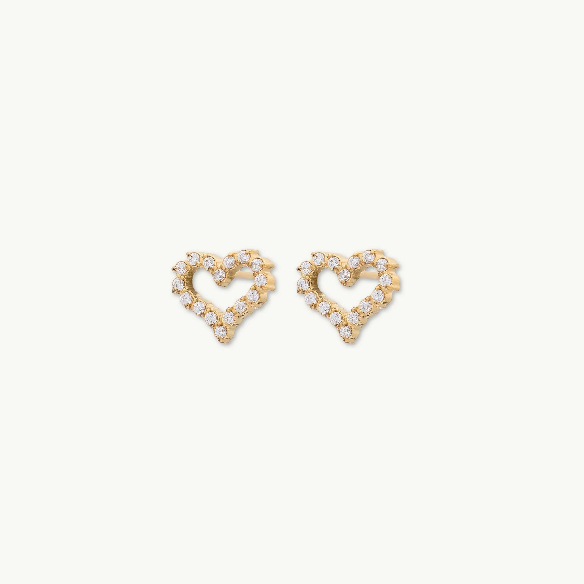 Classic Love Heart Zirconia Earrings - Camile & Stone