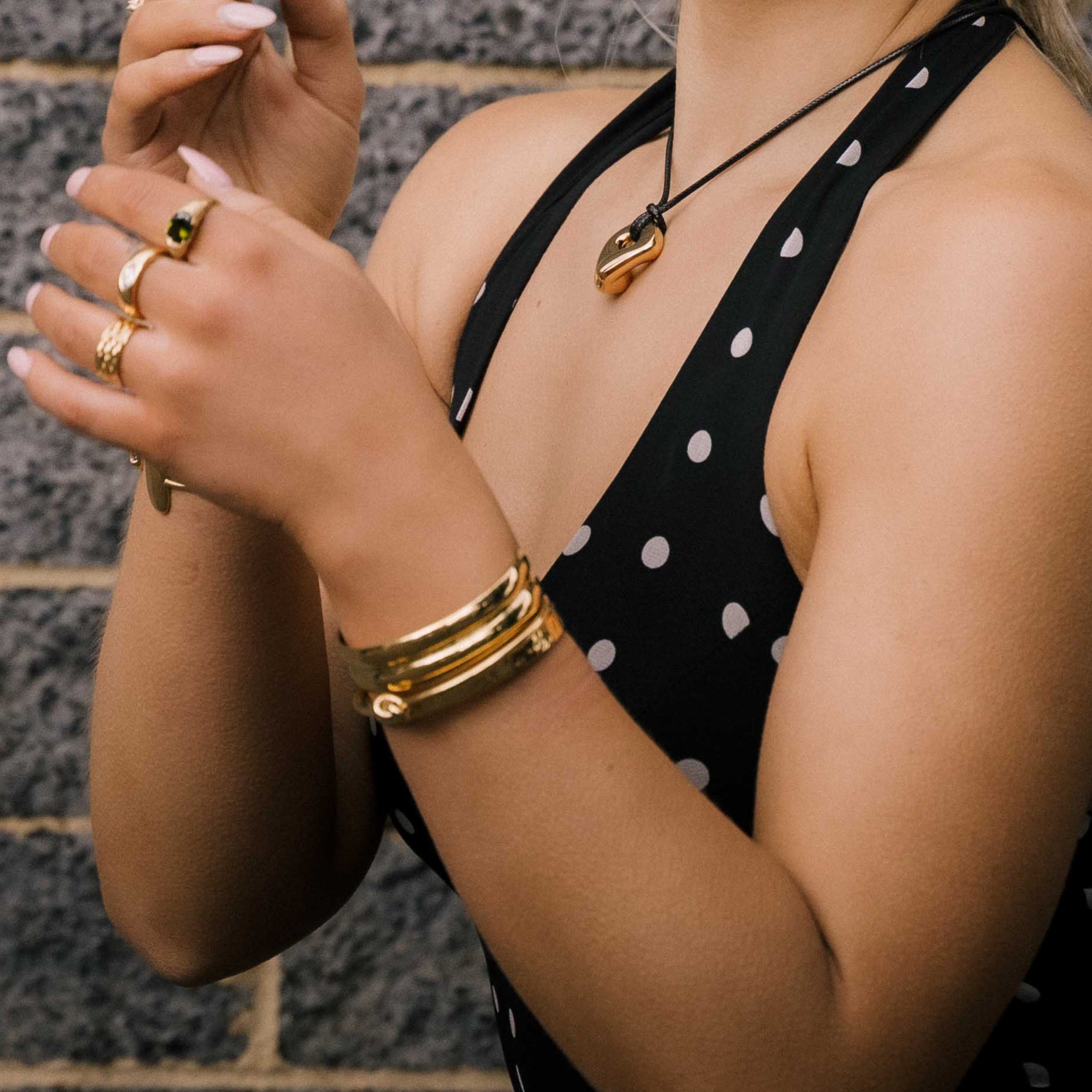 Classic Molten Open Cuff Bangle - Camile & Stone