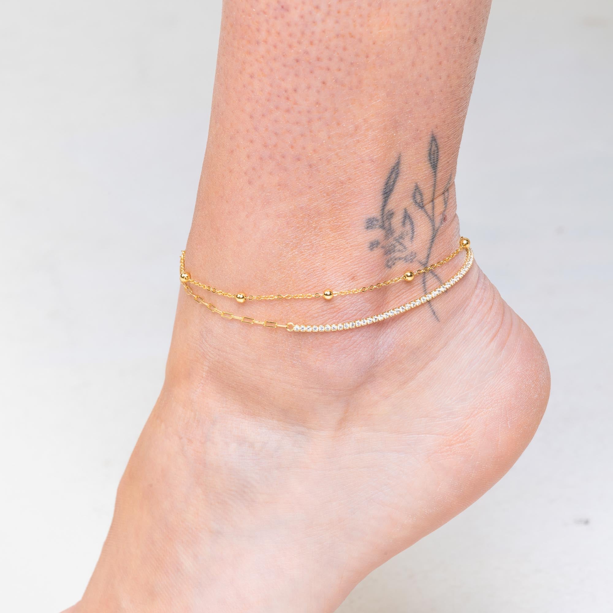 Classic Satellite Chain Anklet - Camile & Stone