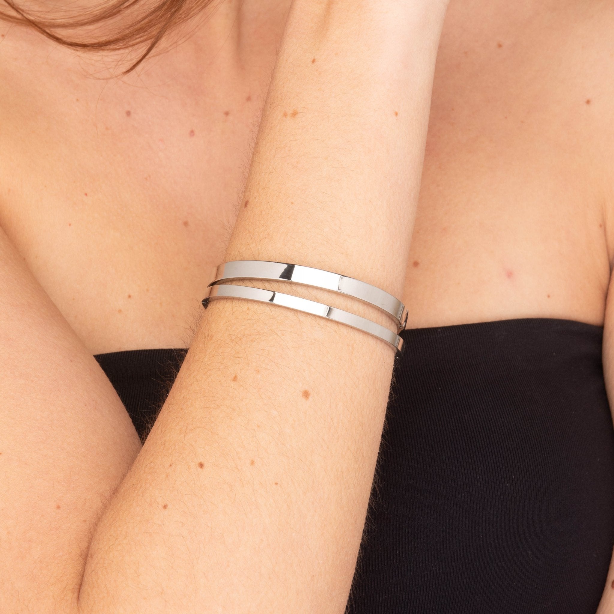 Classic Thin Stackable Bangle Bracelet - Camile & Stone
