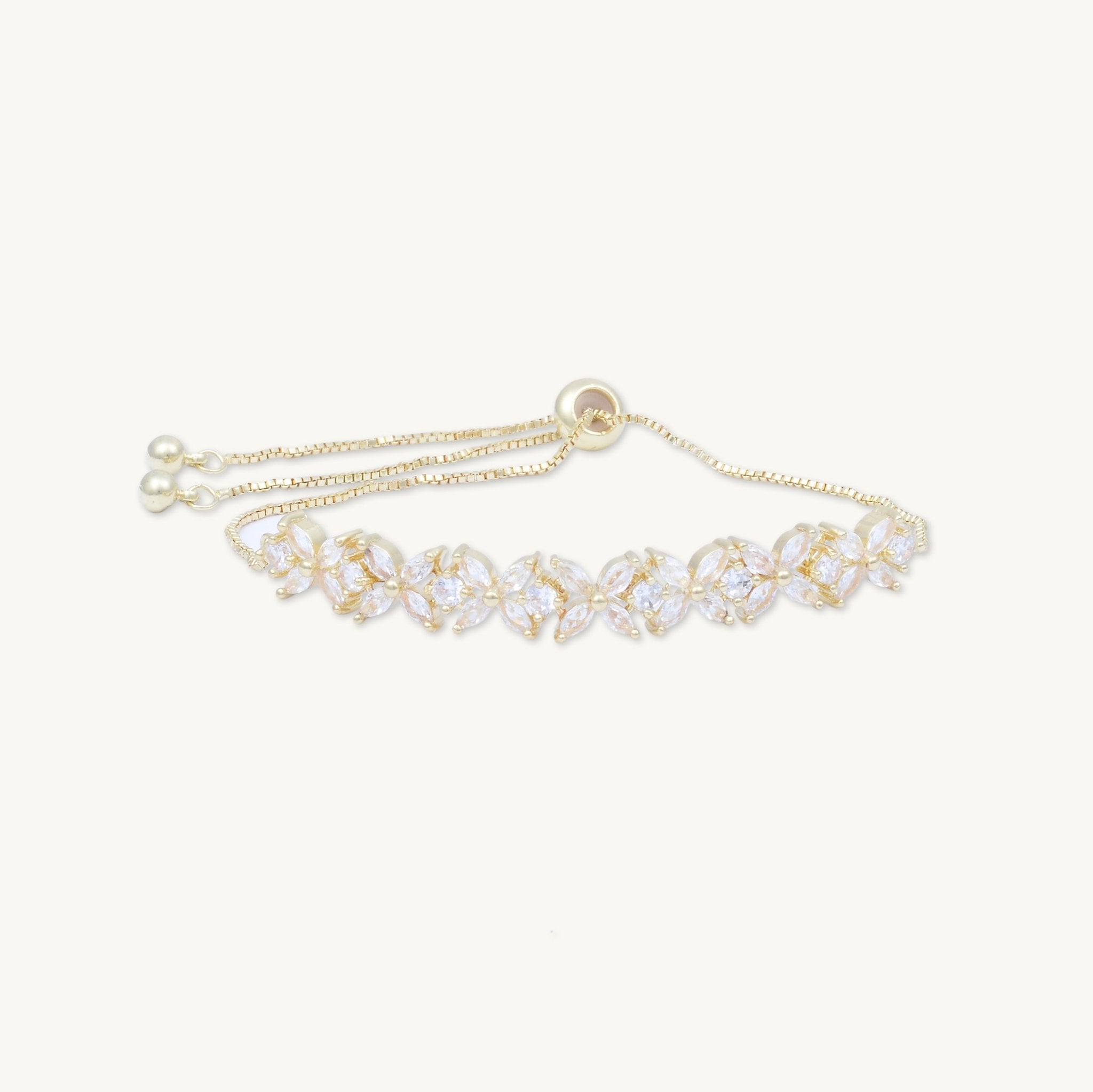 Clover Marquise Tennis Chain Bracelet - Camile & Stone