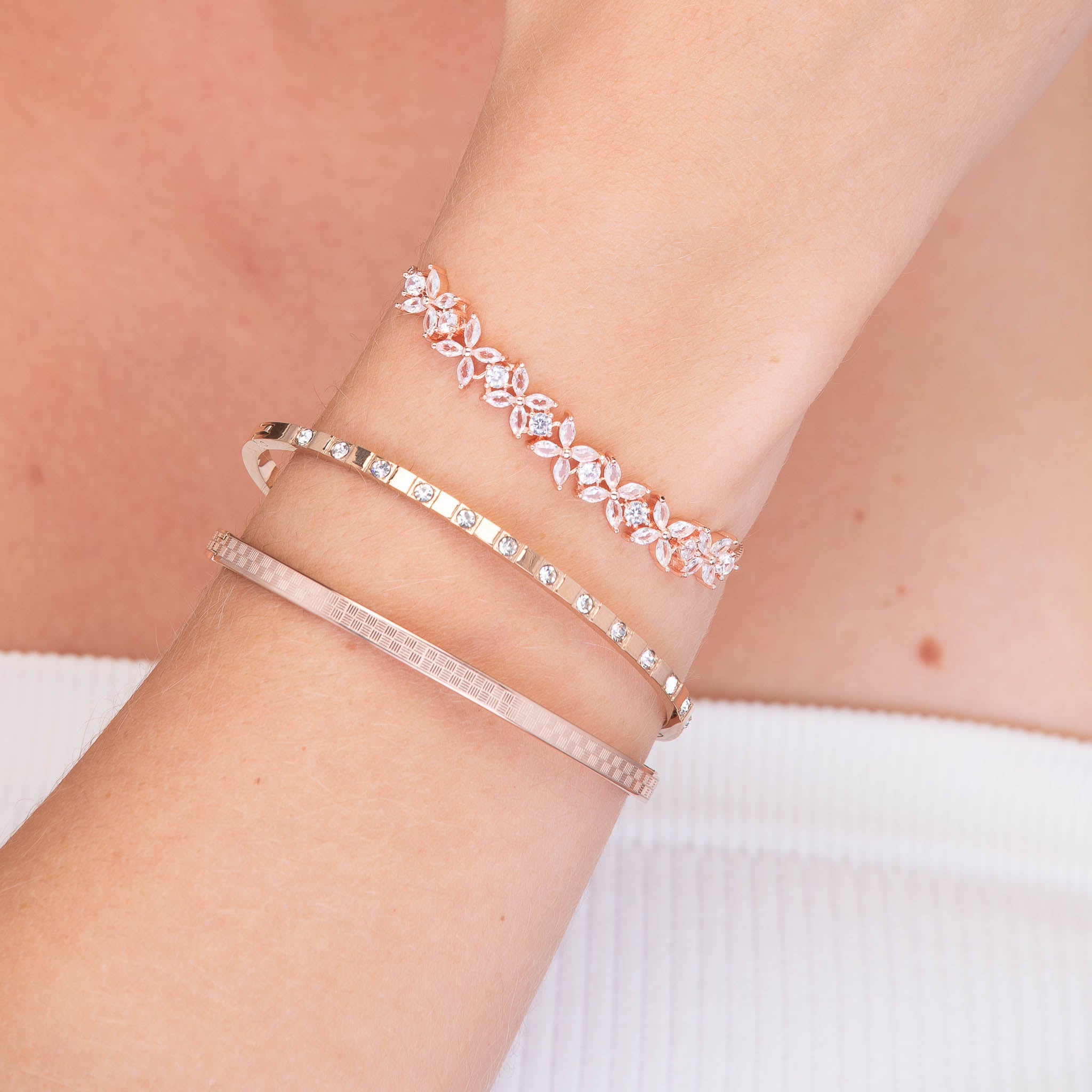 Clover Marquise Tennis Chain Bracelet - Camile & Stone