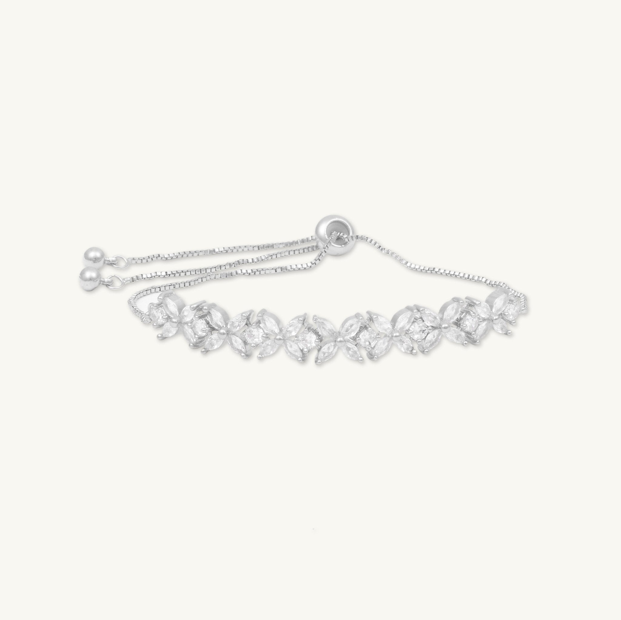 Clover Marquise Tennis Chain Bracelet - Camile & Stone